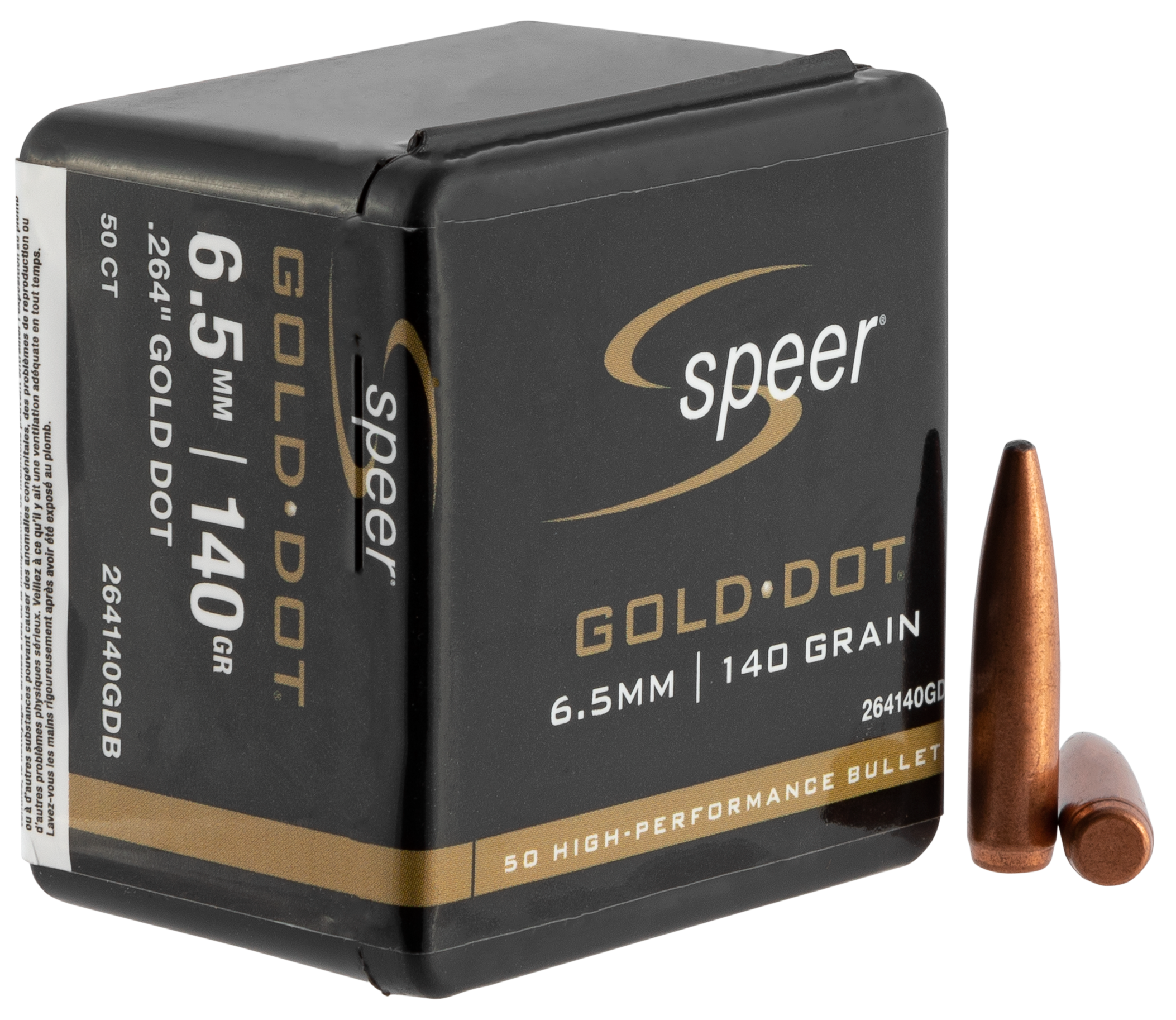 Speer Bullets Gold Dot, Speer 264140gdb Bull .264 140 Bonded Sp      50/20