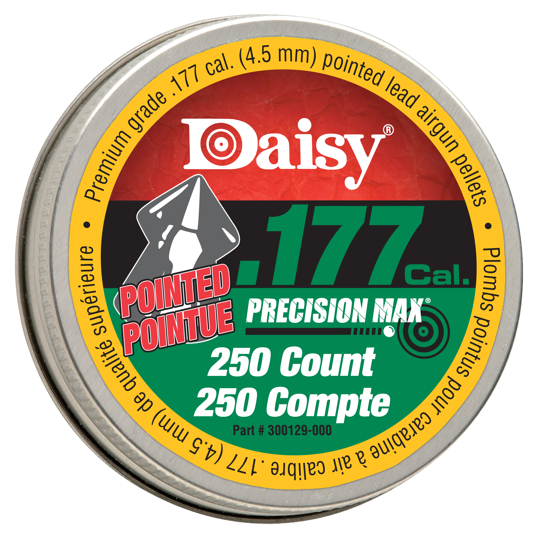Daisy 250-ct .177 Pointed Pellet Tin