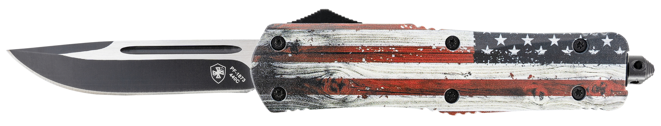 Templar Knife Wood Us Flag, Temp Lwus331  Lrg   Wood Us Flag Drop Blk