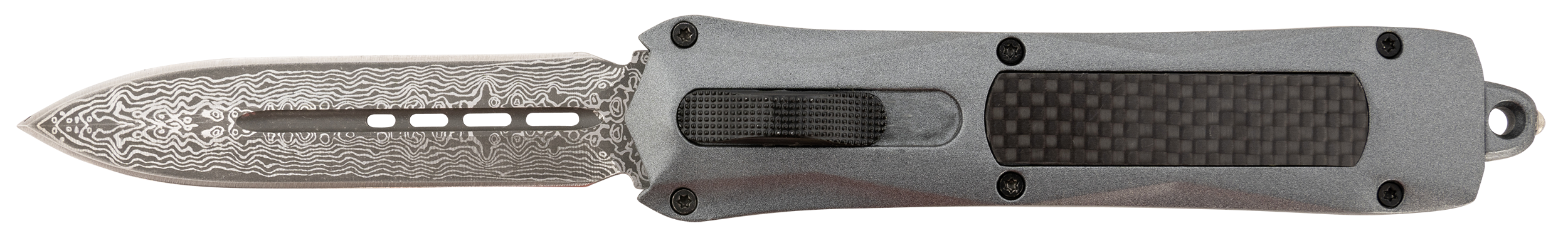 Steel River Knives Spartan, Spartan A163-g-dd  Dagger Otf Gry Grp Damascus