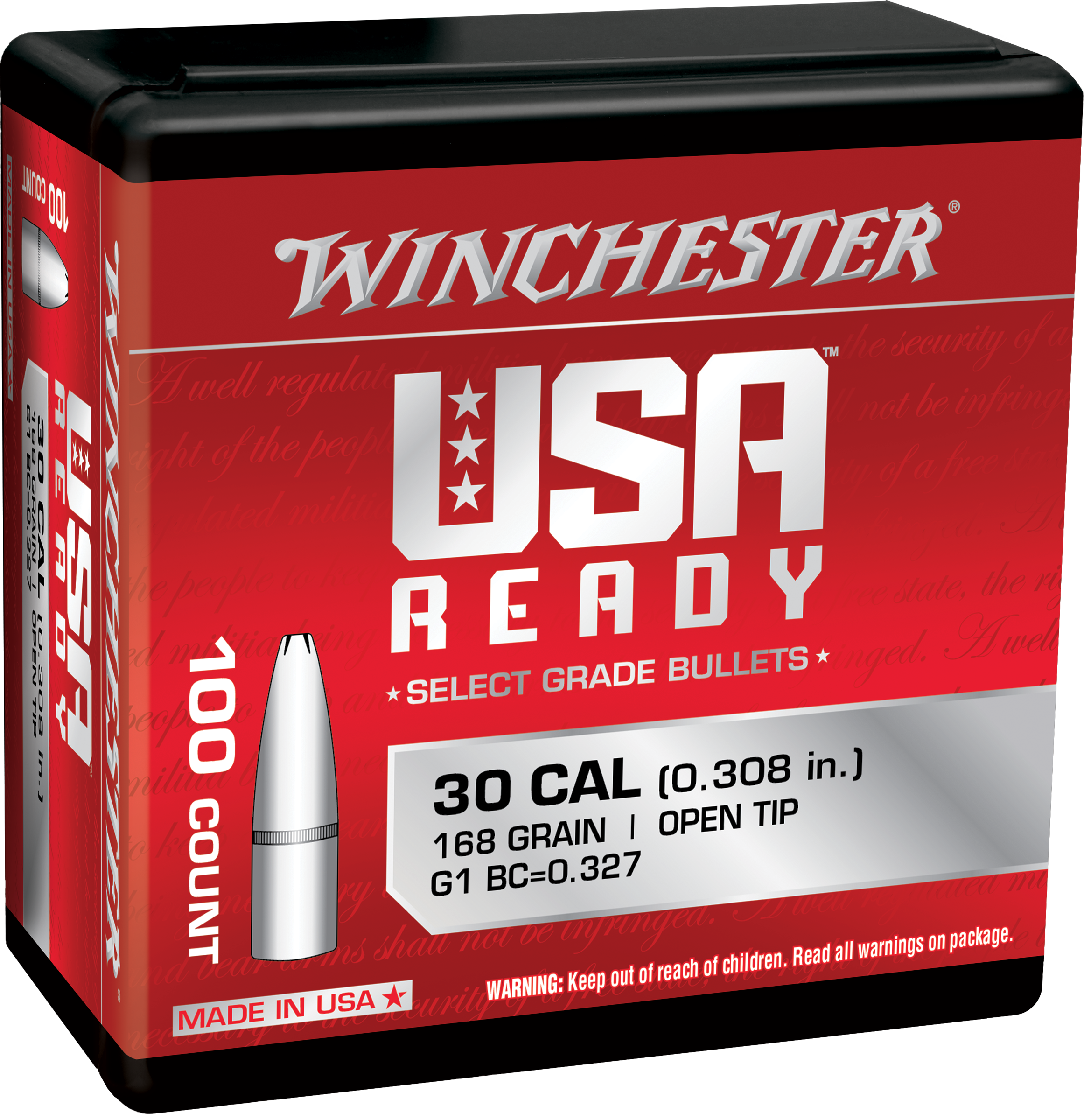 Winchester Ammo Centerfire Rifle, Win Wbr30168       Bul 308    168 Ot        100/10
