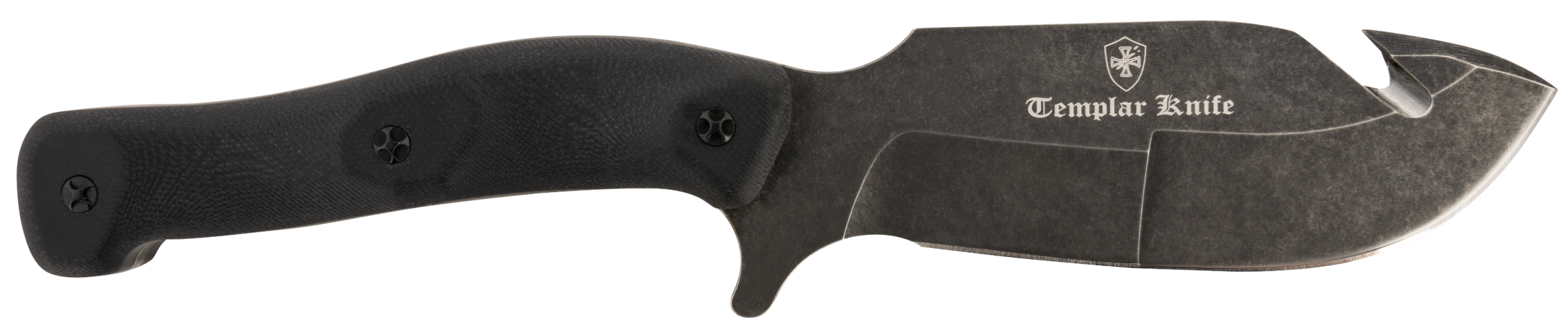 Templar Knife Reagan Fixed Bld - 4.6" D2 Stonewash W/guthook!