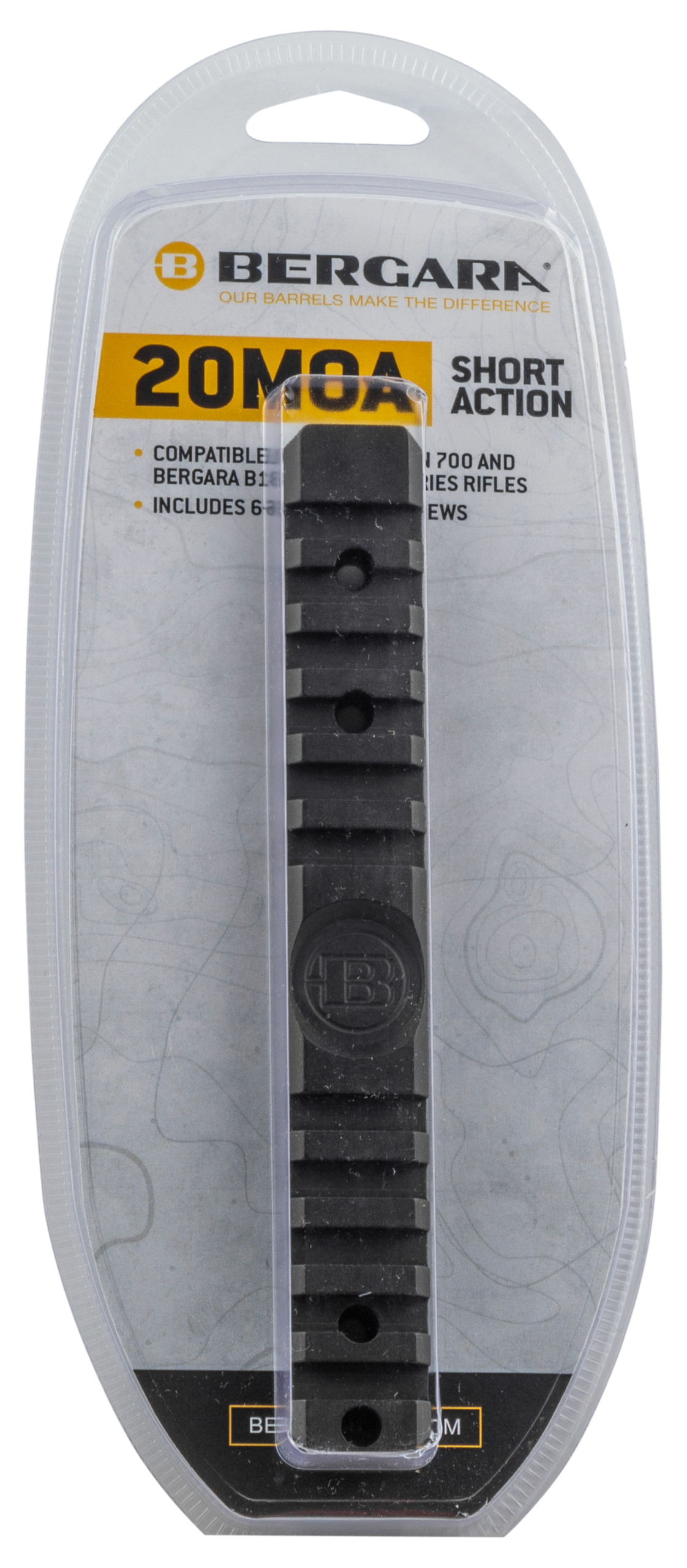 Bergara 20moa Picatinny Rail - Bergara/rem 700 Sa Black