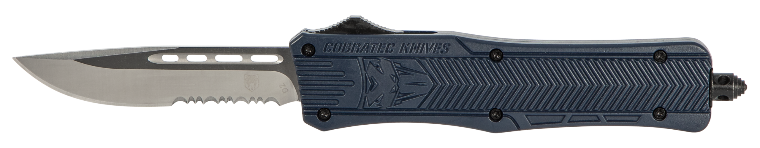 Cobra Tec Knives Llc Ctk-1, Cobra Mnyctk1mds     Med Ctk1 Nypd Serr Drop Blue