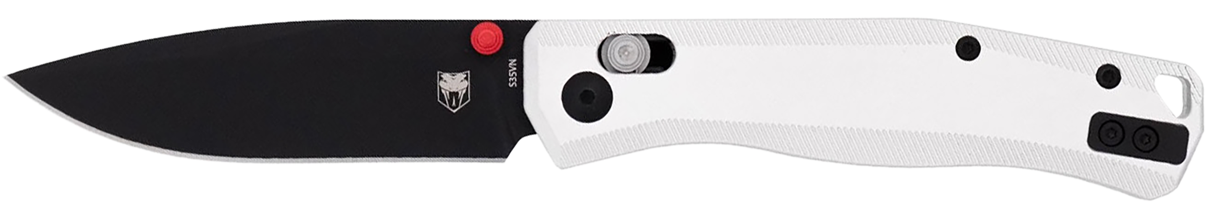 Cobratec Regent Bar Lock Fldr - 3.25" Silver/black S35vn Blade