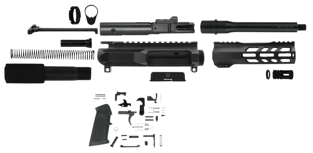 Tacfire Ar Build Kit, Tacfire Ss-pk9mm-lpk-7     9mm 7.5" Pstl Build Kit