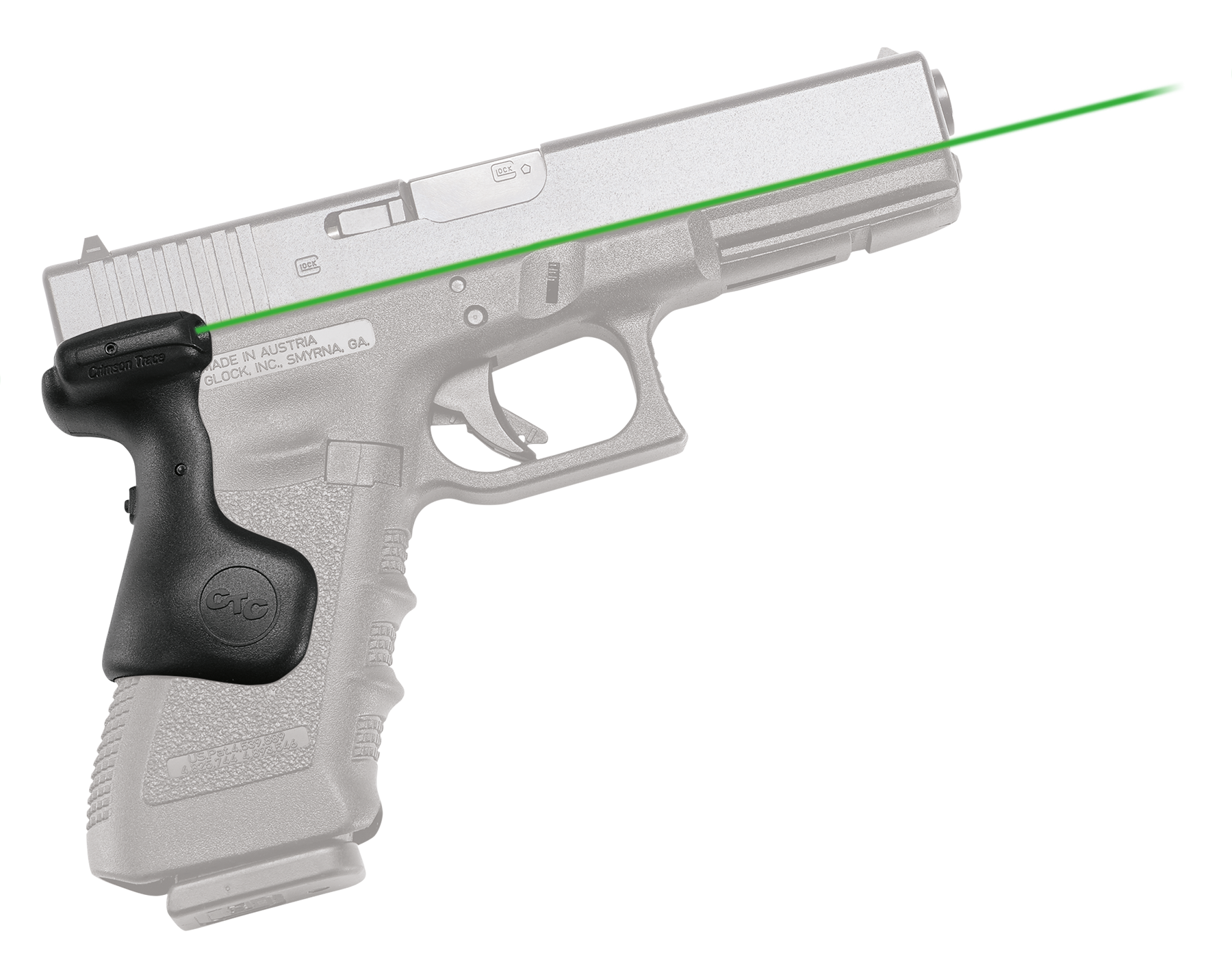 Crimson Trace Lg-637g Green Lasergrips, Crim 0167301    Lg637g Lasergrips Glk G3 17/22 Grn