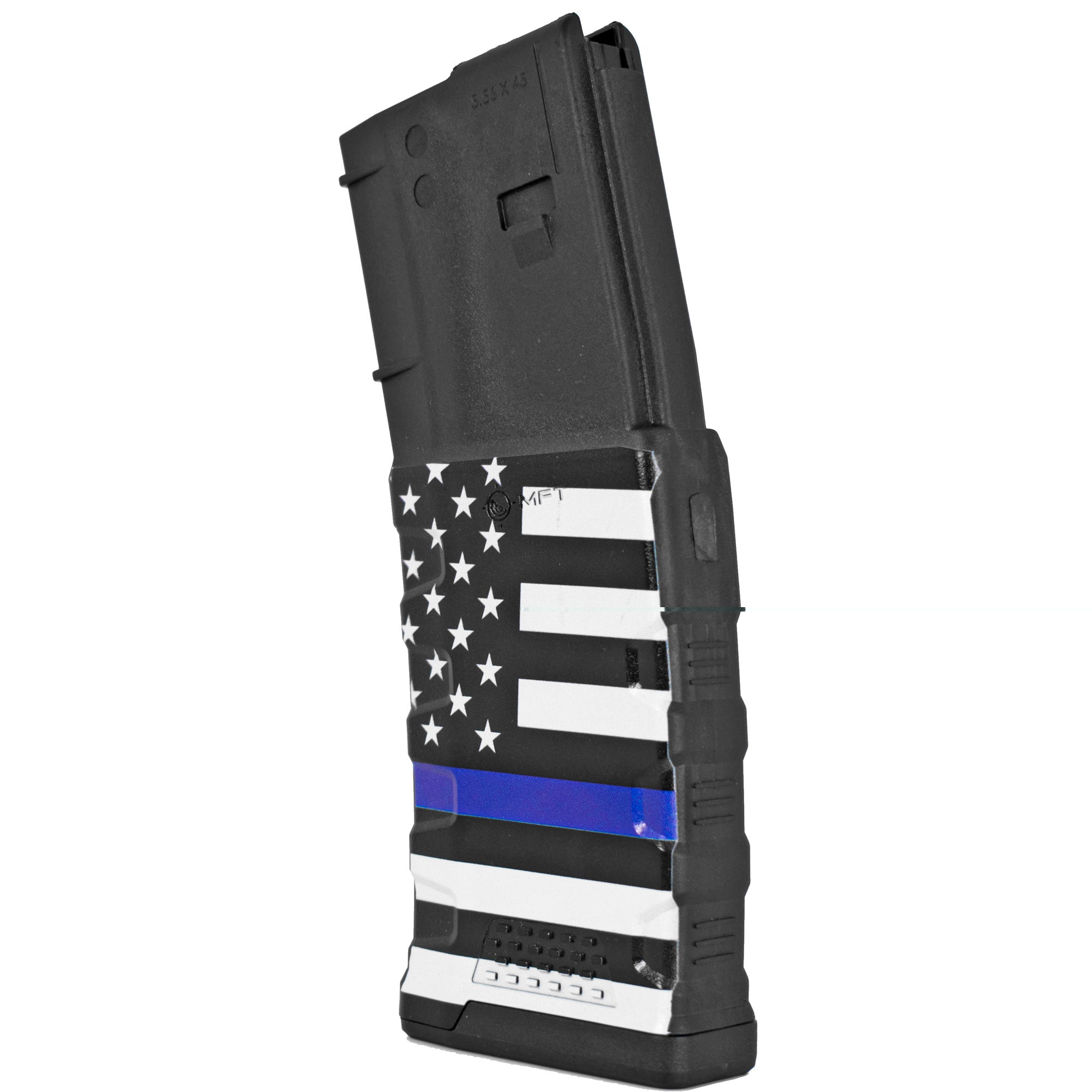 Mft Extreme Duty Polymer Mag Blue Line Flag 30 Rd. 5.56x45mm/223 Rem./300 Aac