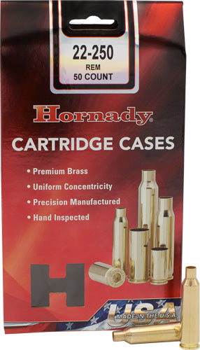 Hornady Unprimed Brass 22-250 Rem. 50 Pk.