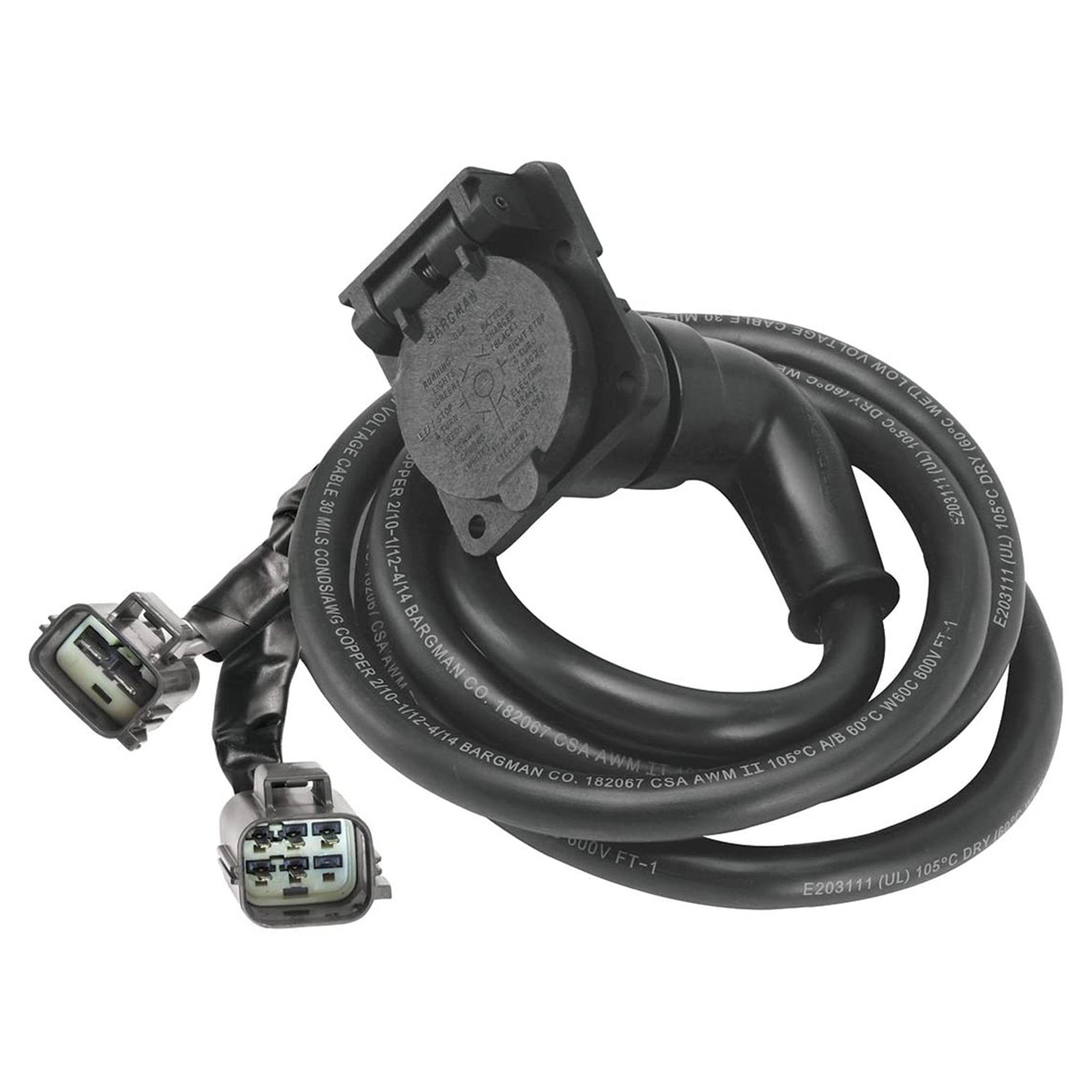 Bargman 7-Way 90 Degree Fifth Wheel/Gooseneck Trailer Wiring Harness (Open Box)