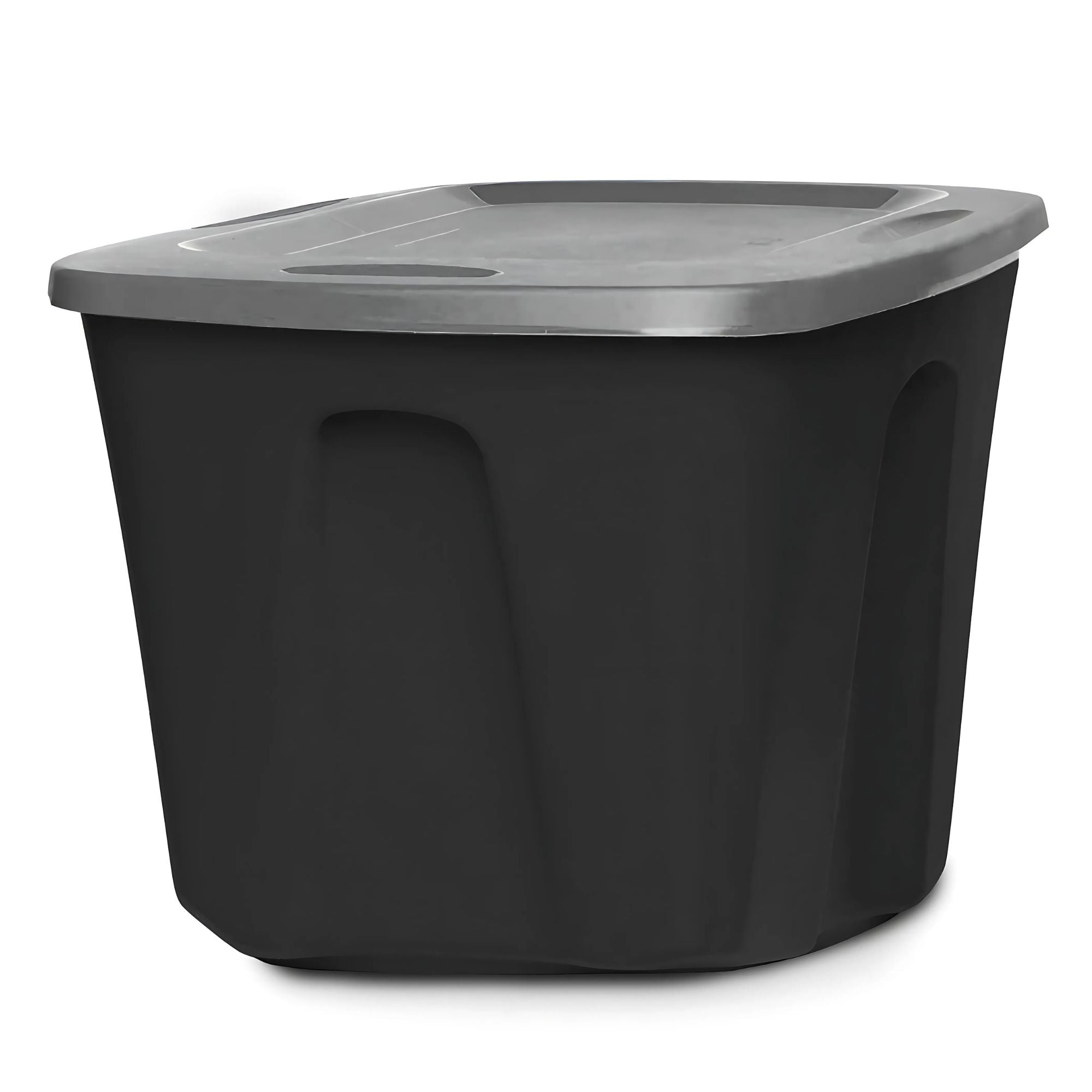 Homz 6618BKTS.08 18 Gal Molded Plastic Storage Bin w/ Lid, Black/Gray (Open Box)