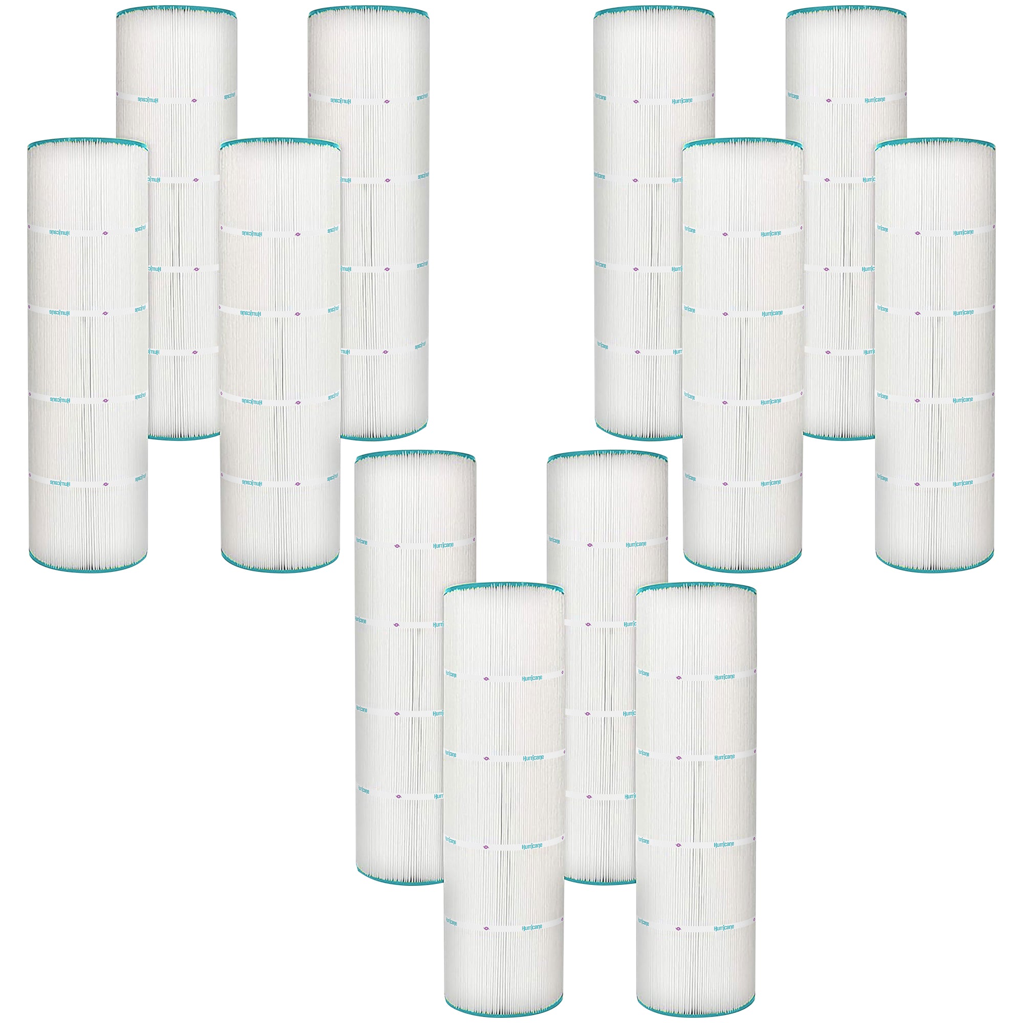 Hurricane 12 Pack HF7468-04 Advanced Pool and Spa Filter Cartridge Replacement