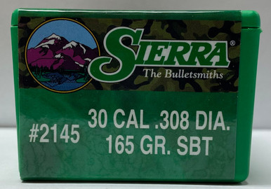 Sierra GameKing 2145 .30 Cal 165 gr SBT Bullets-100cnt