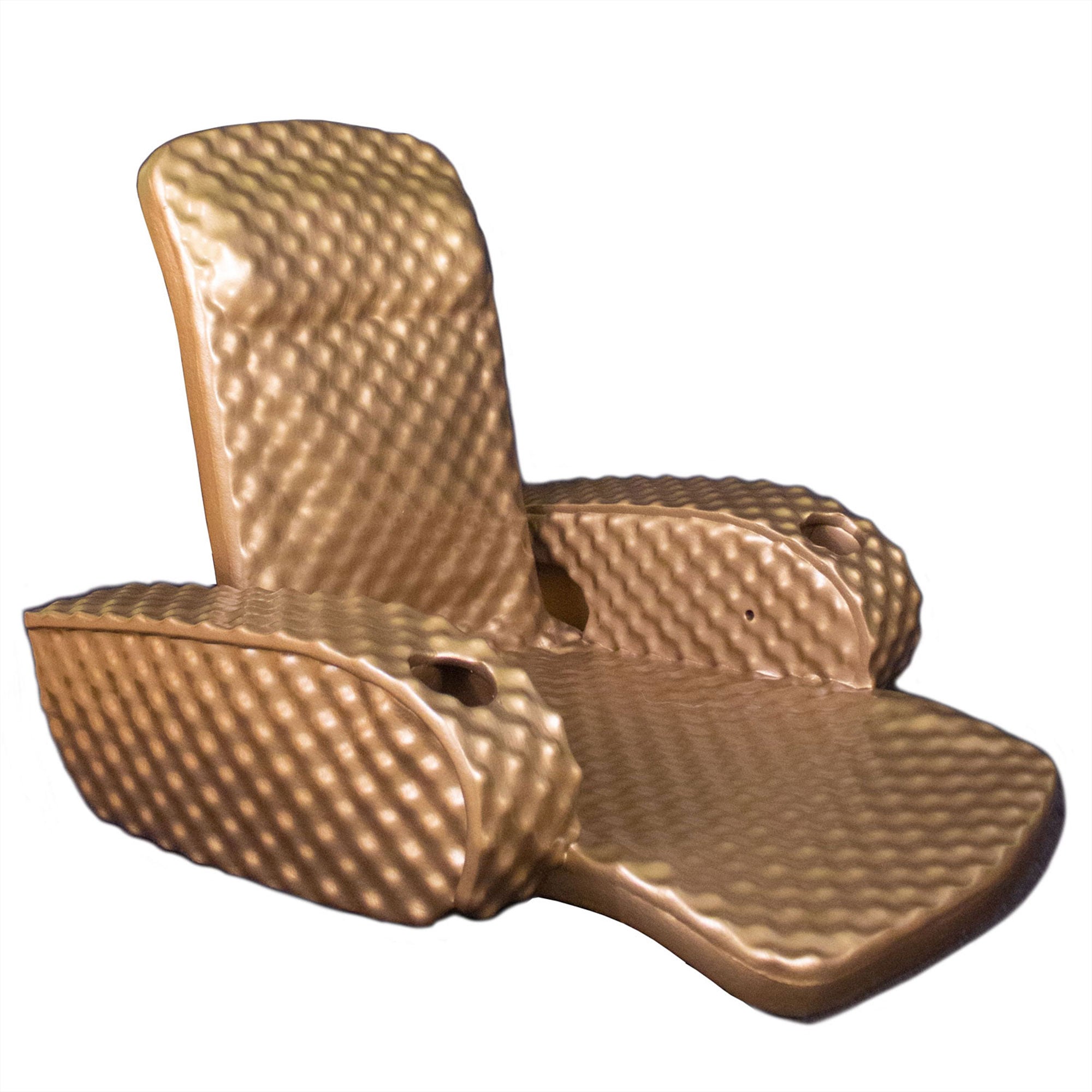 TRC Recreation Folding Baja Chair Portable Swim Pool Float, Bronze (Open Box)