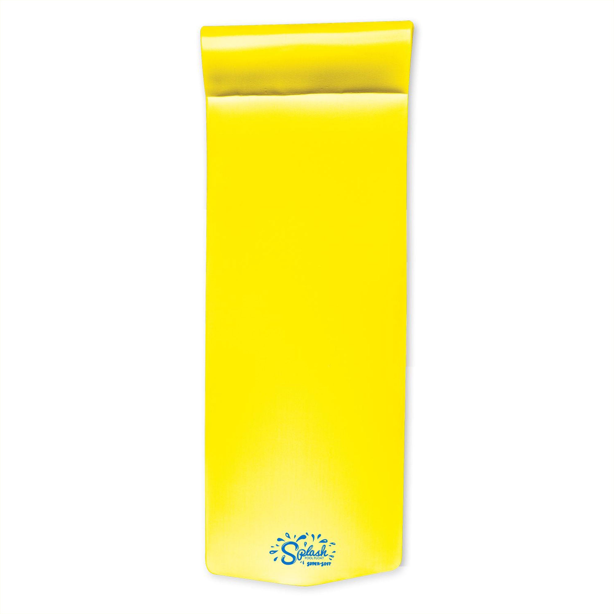 TRC Recreation Splash 1.25" Thick Foam Swimming Pool Lounger Mat, Yellow (Used)
