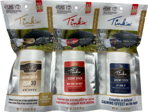 Tinks Deer Lure Scent Sticks - 3pc. Value Pack All Season