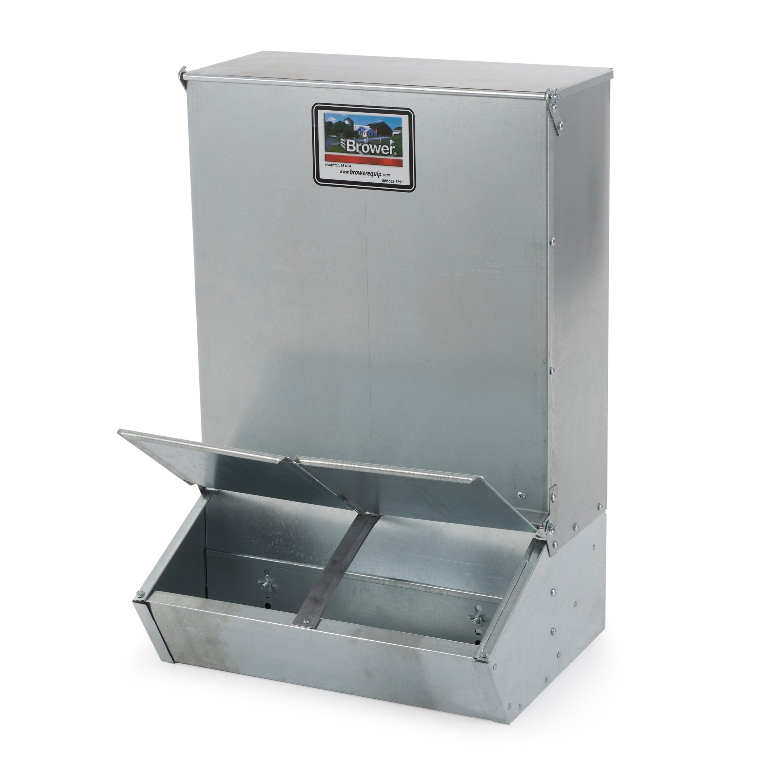 Brower 2 Door Hog Supplement Feeder, 3.7 Bushels, Feeds 8 Hogs (For Parts)