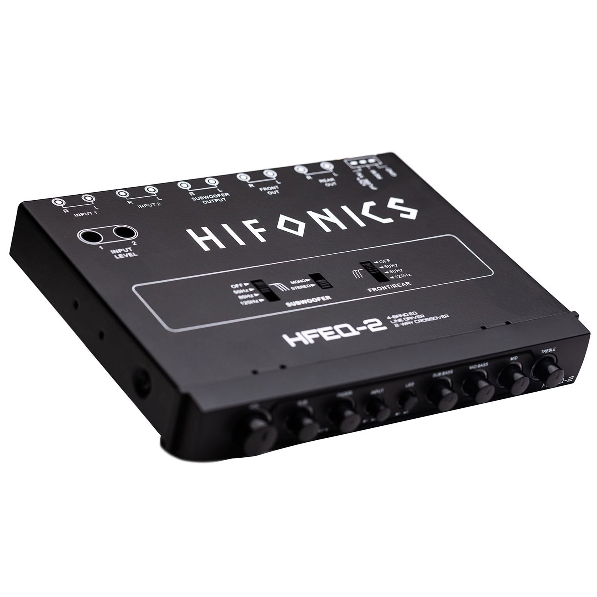 Hifonics HFEQ-2 Universal Pre Amp Car Radio Equalizer with Mount Hardware, Black