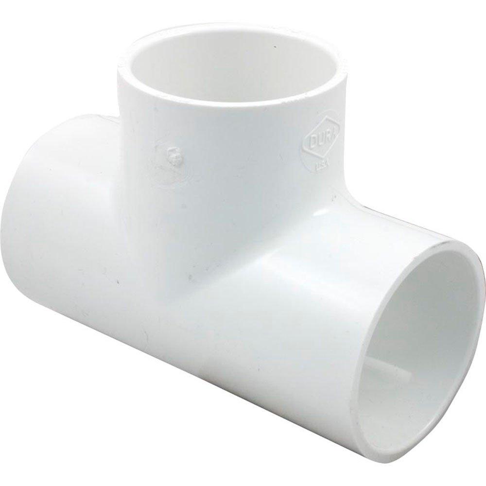 LASCO - 2in PVC Tee Fitting, 2x2x2 Slip Socket Tee, Sch 40