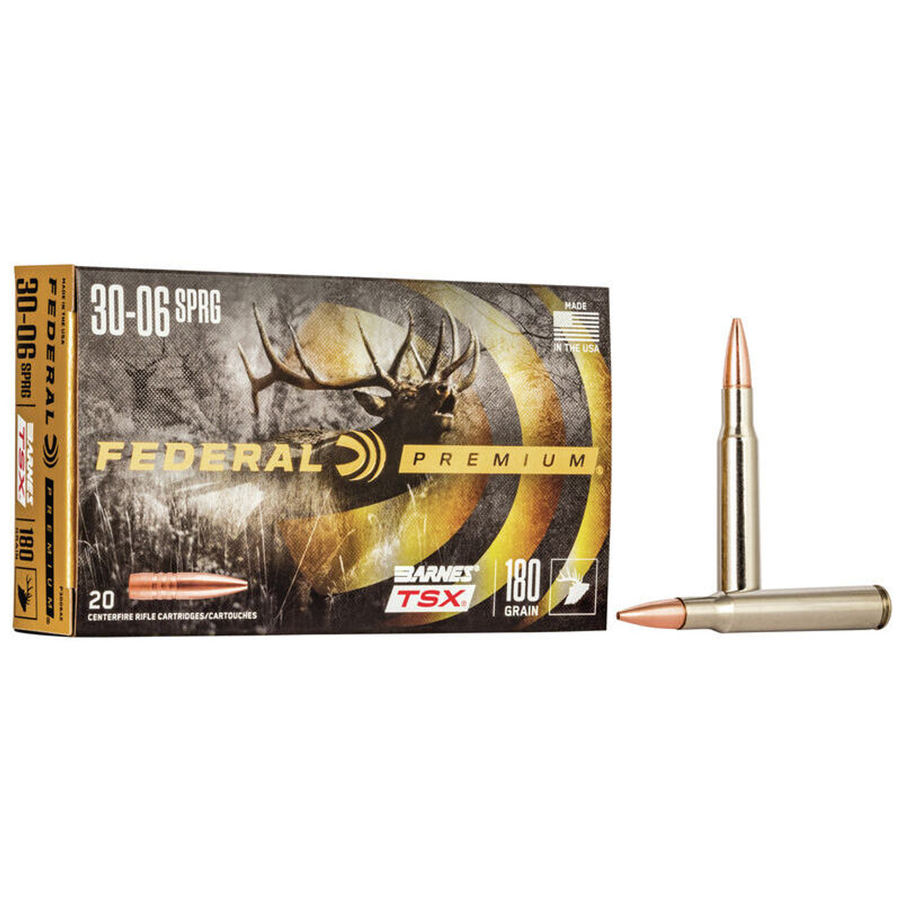 Federal 30-06 Springfield 180 Grain Barnes TSX Ammo (20)