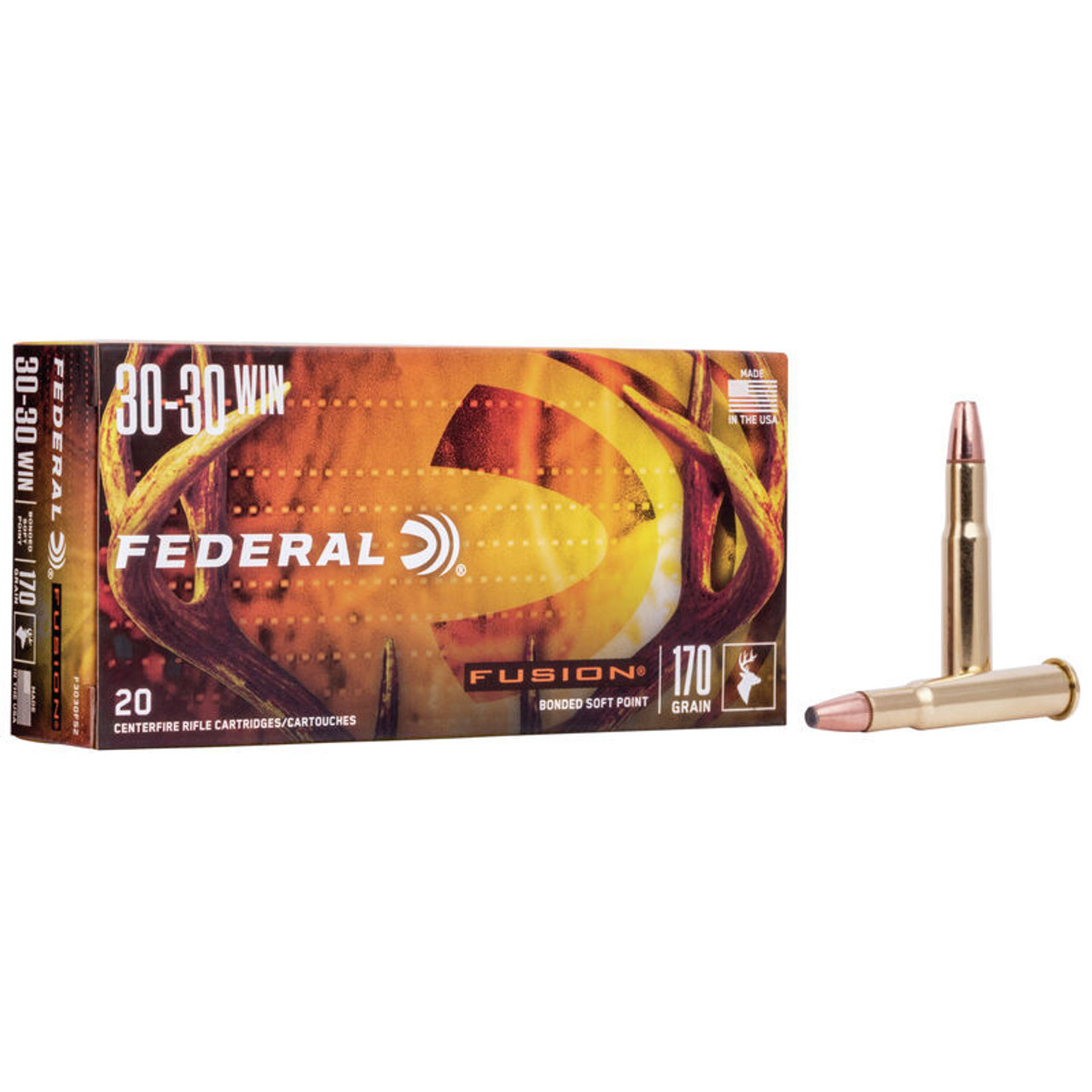 Federal Fusion 30-30 Winchester 170 Grain SP Rifle Ammo (20)