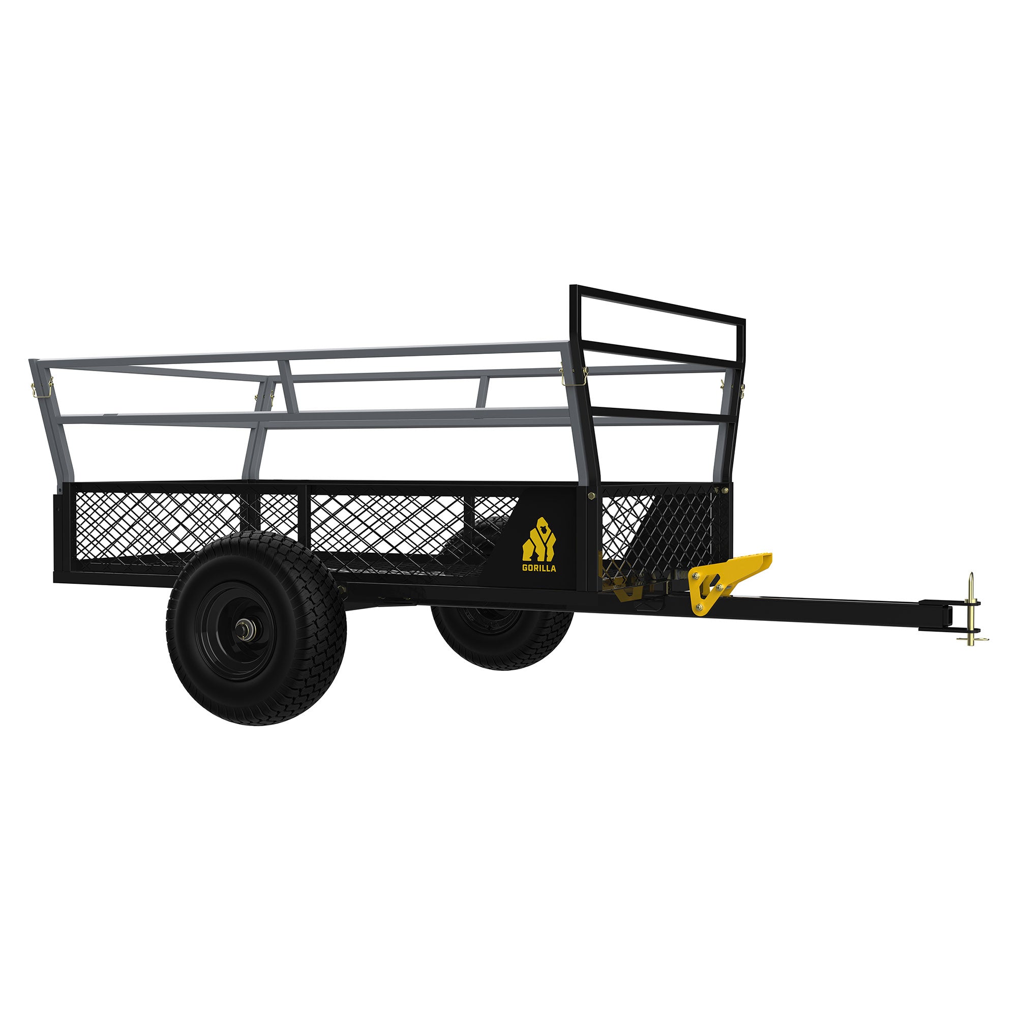 Gorilla 1400 lb Steel ATV Trailer w/ Removable Sides, Black (Used)
