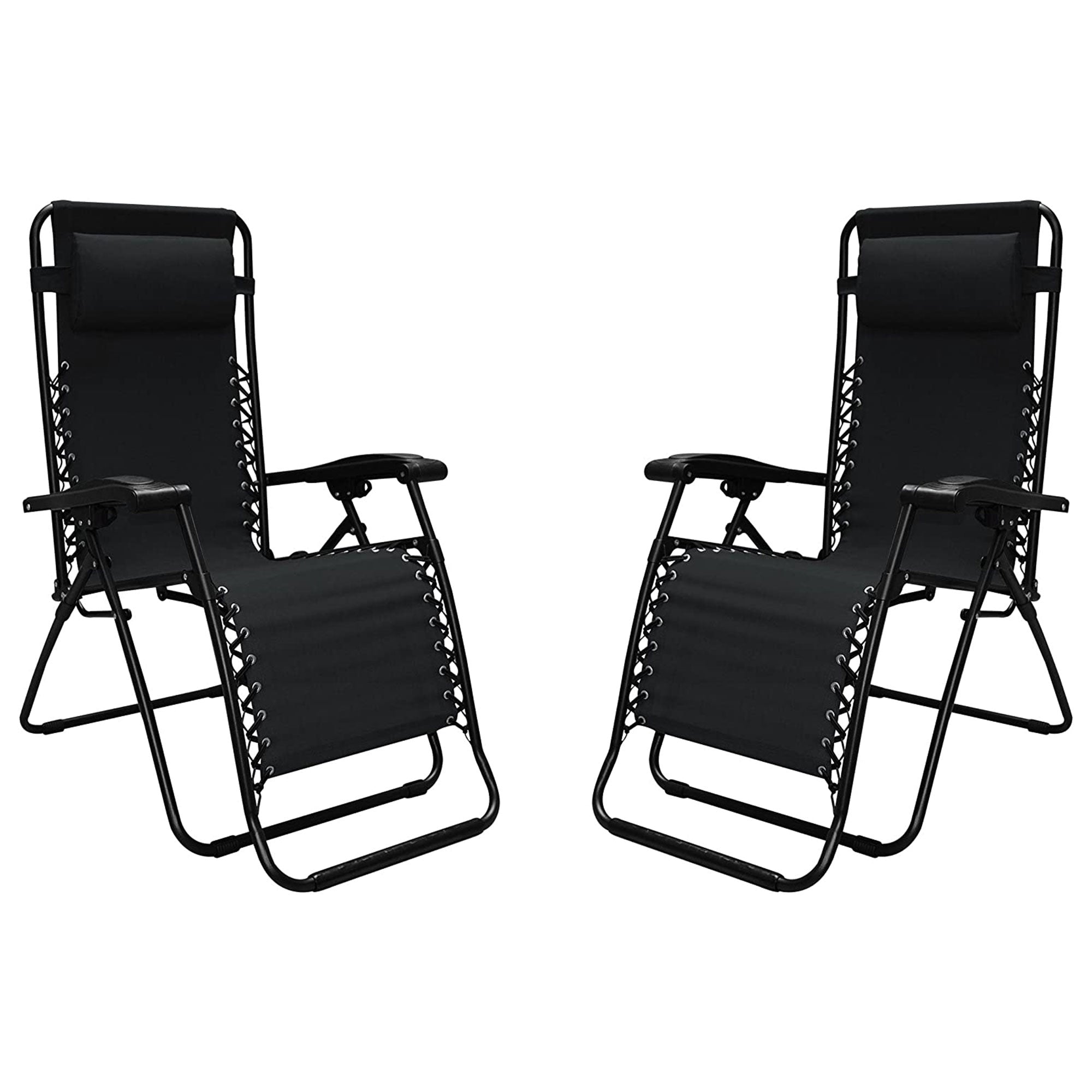Caravan Sports Zero Gravity Outdoor Folding Patio Lounge Chair, Pair (Open Box)