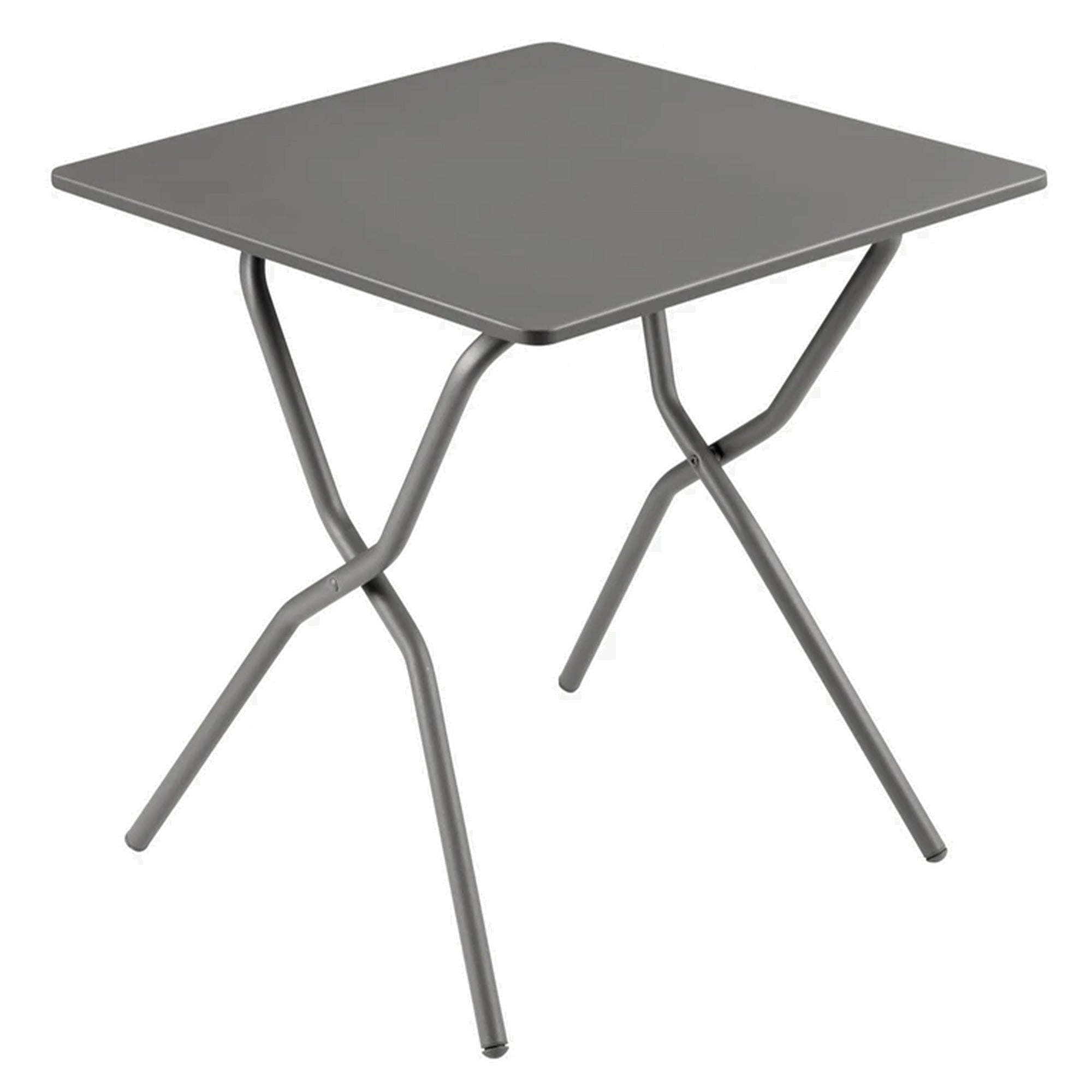 Balcony II Colorblock Steel Square Folding Outdoor Table, Titanium (Open Box)