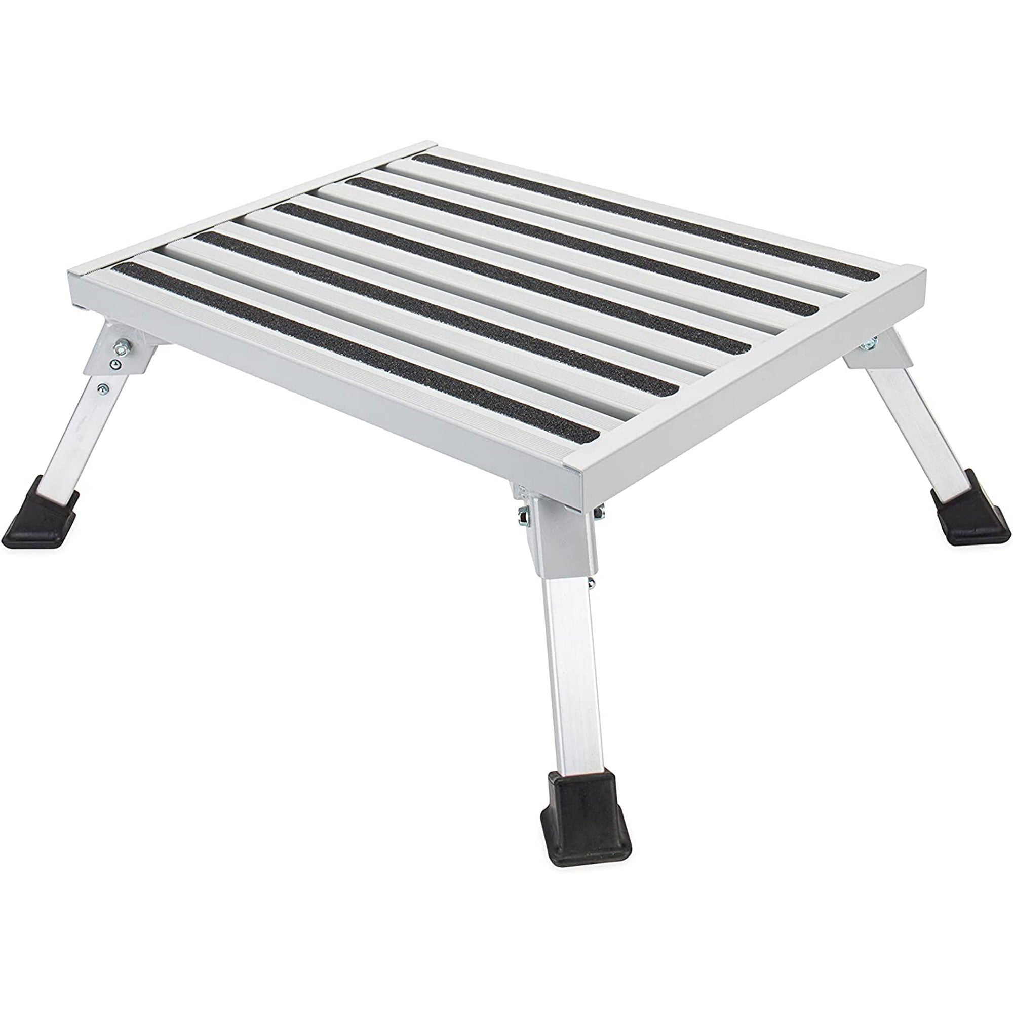 Camco 43677 Fixed Height Aluminum Platform Step Stool with Rubber Feet(Open Box)