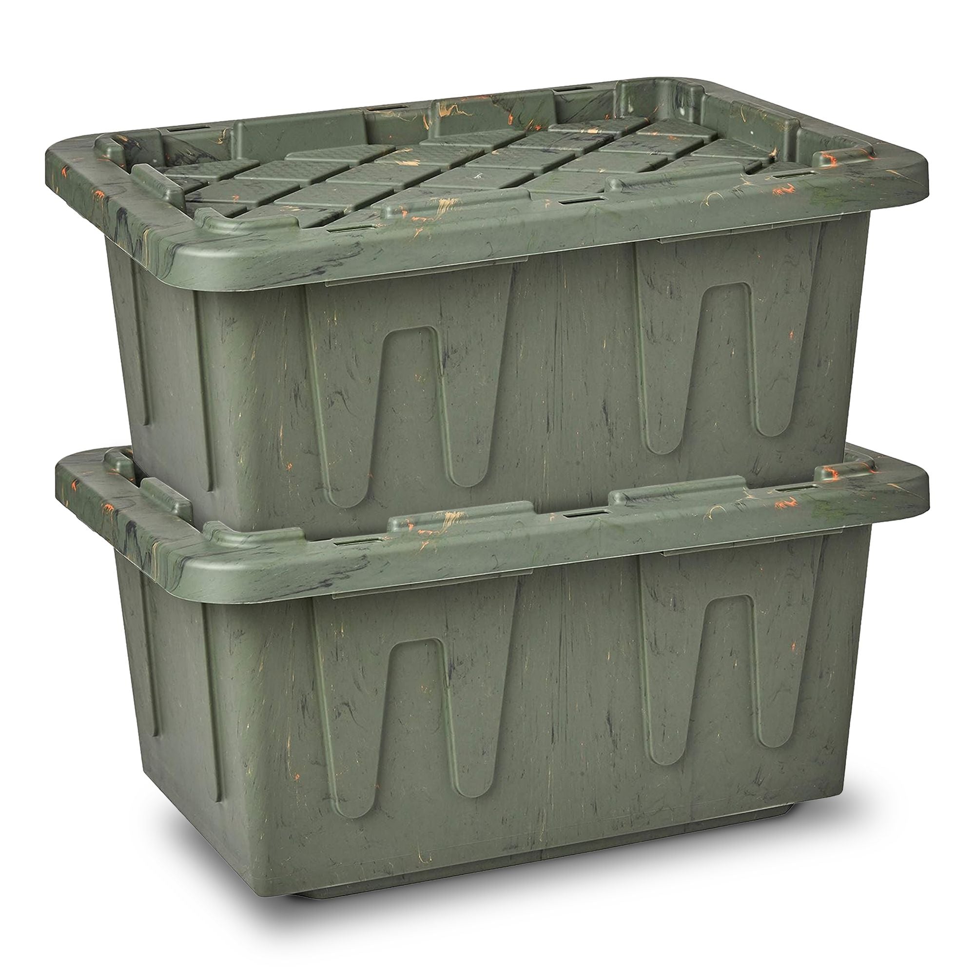 Homz 15 Gallon Durabilt Home Storage Container with Snap Lid, 2 pk (Open Box)