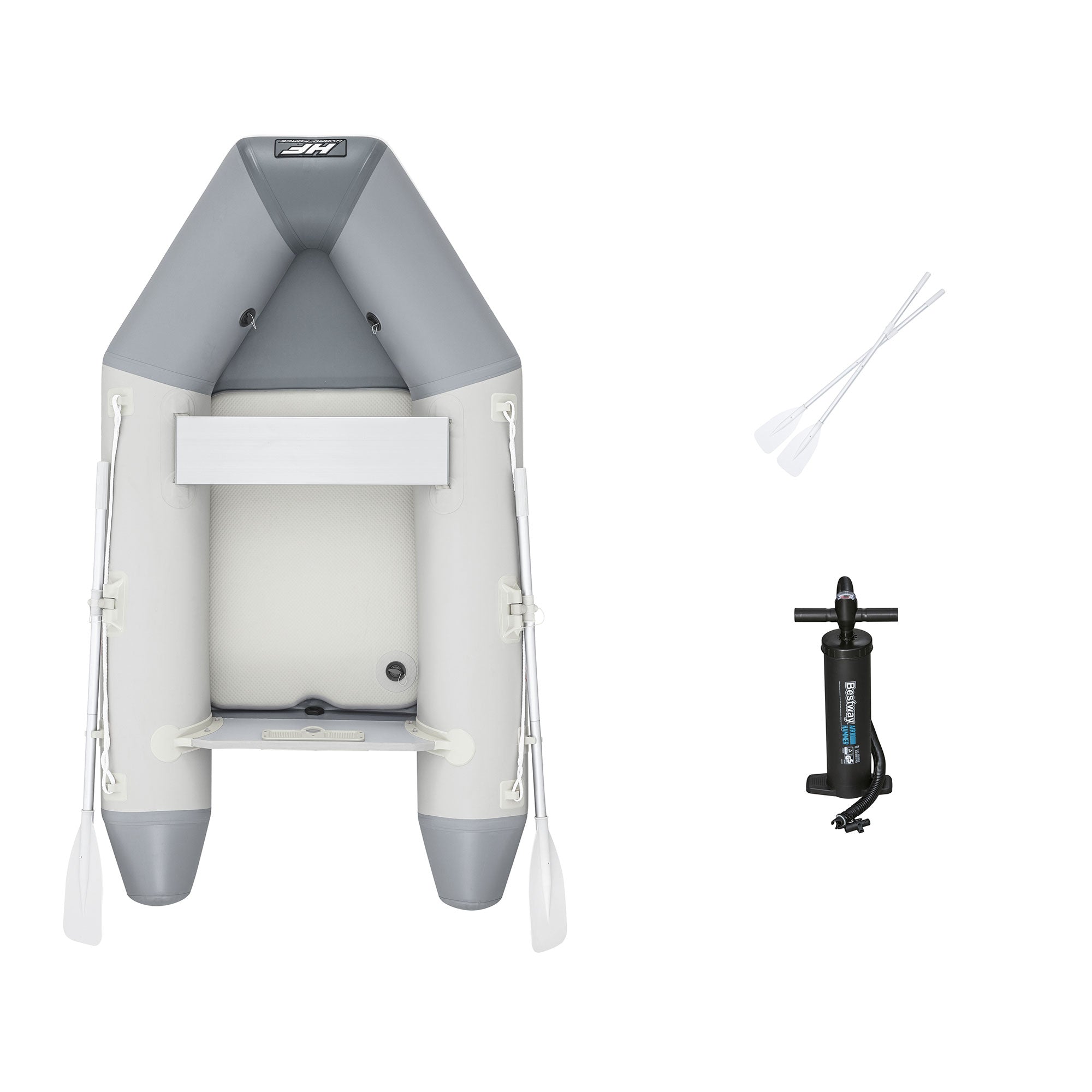 Bestway Hydro Force Caspian 2 Person Inflatable Boat Set for Fishing (Open Box)