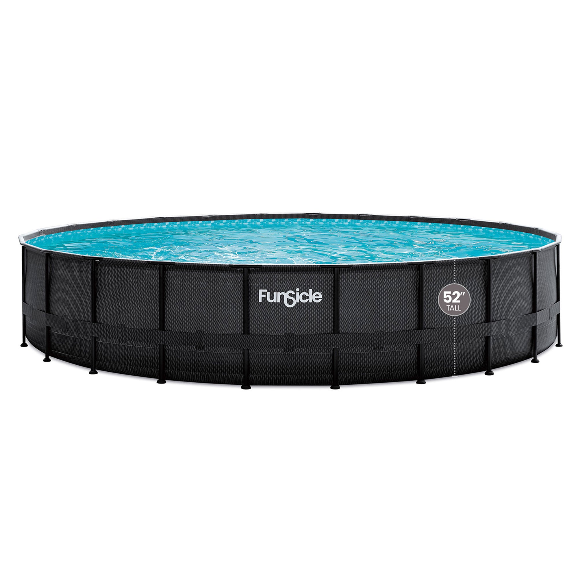 Funsicle 22'x52" Oasis Designer Above Ground Pool, Dark Chevron Rattan(Open Box)