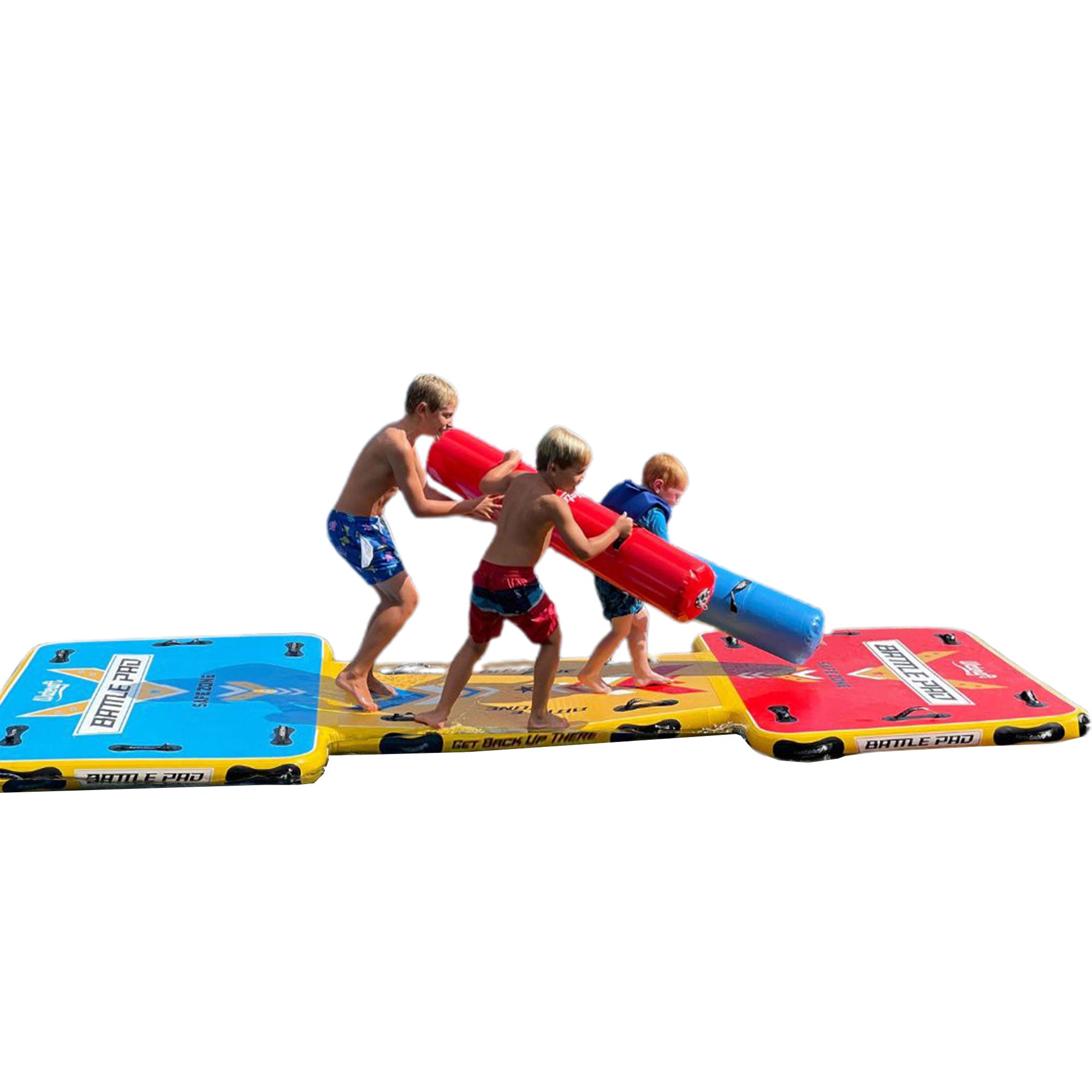 Wateraft Inflatable Battle Pad & Sticks, 13x6'Floating Raft Water Game(Open Box)