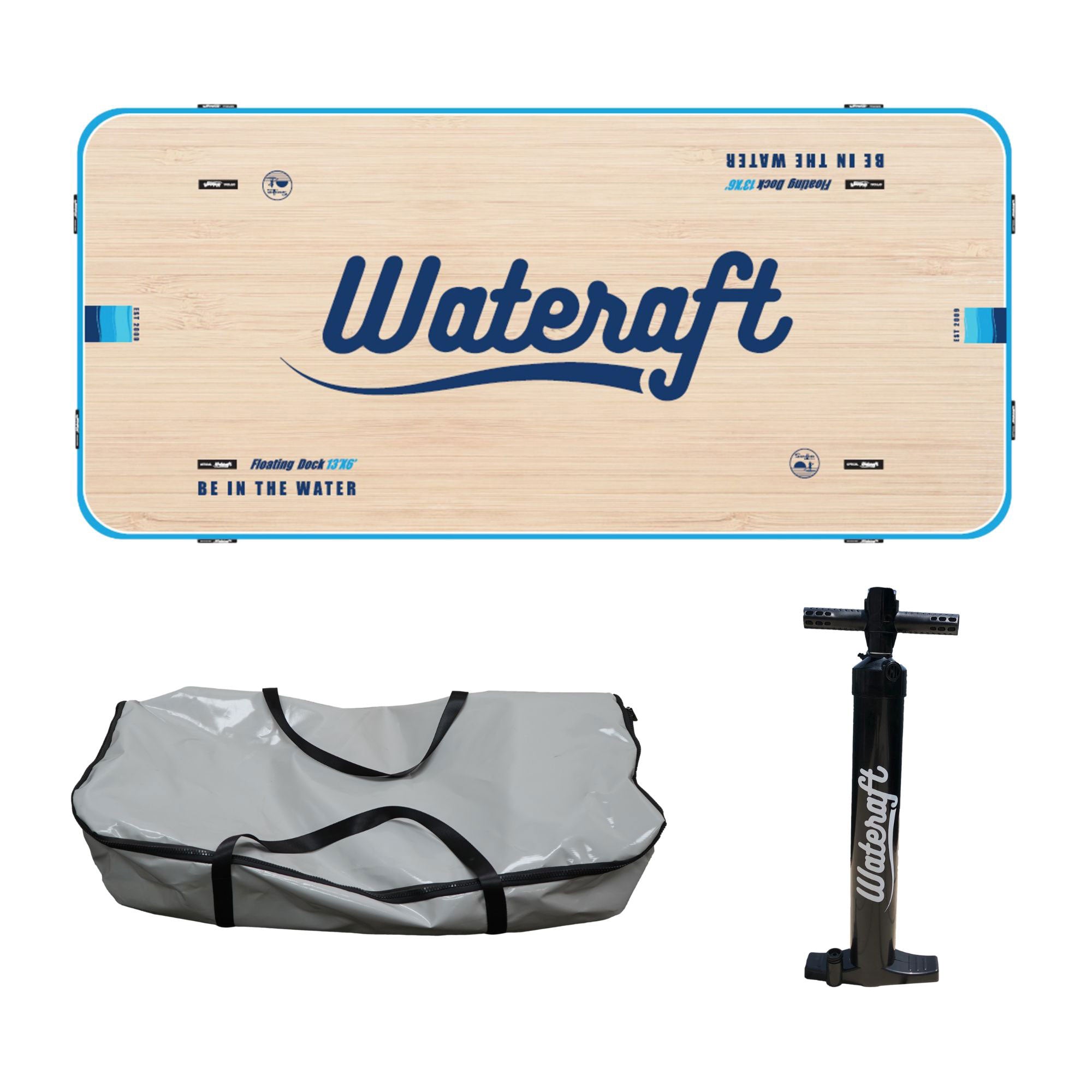 Wateraft 13' x 6' Inflatable Floating Island Dock Platform Raft (Open Box)
