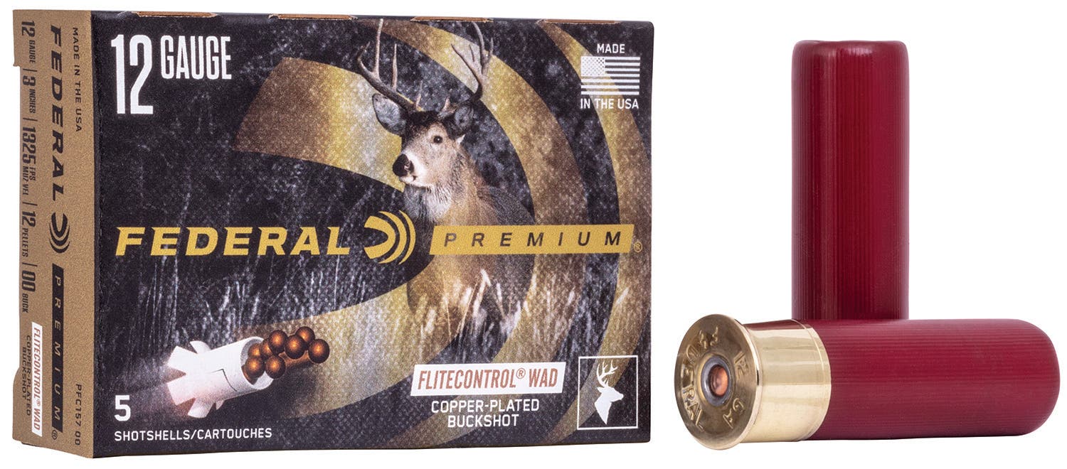 Federal Vital-Shok 12 GA Buckshot w/Flitecontrol Wad 3" 00 Buck 5/Box