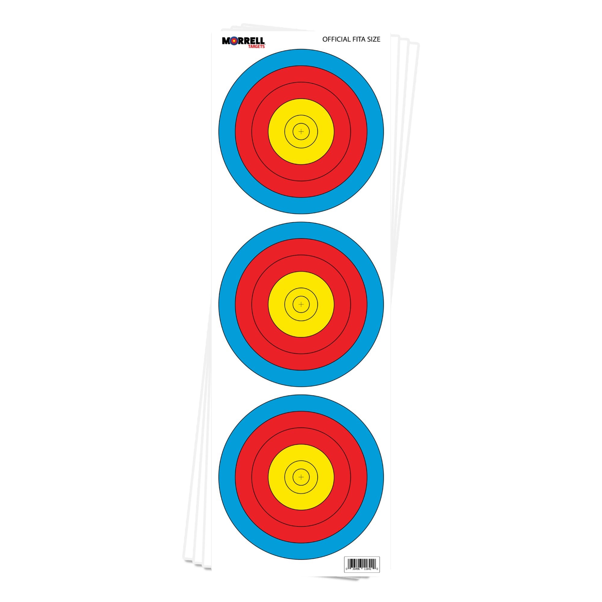 Morrell FITA Recurve Bullseye Paper Face Shooting Targets, 17x17-in., 100 Count