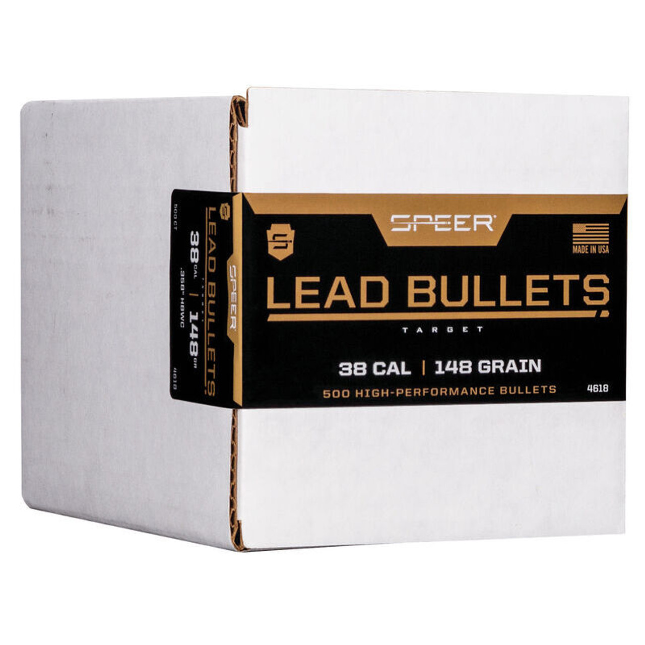 Speer 38 / 357 Mag 148 Grain .358" Lead HBWC Bullet (500)