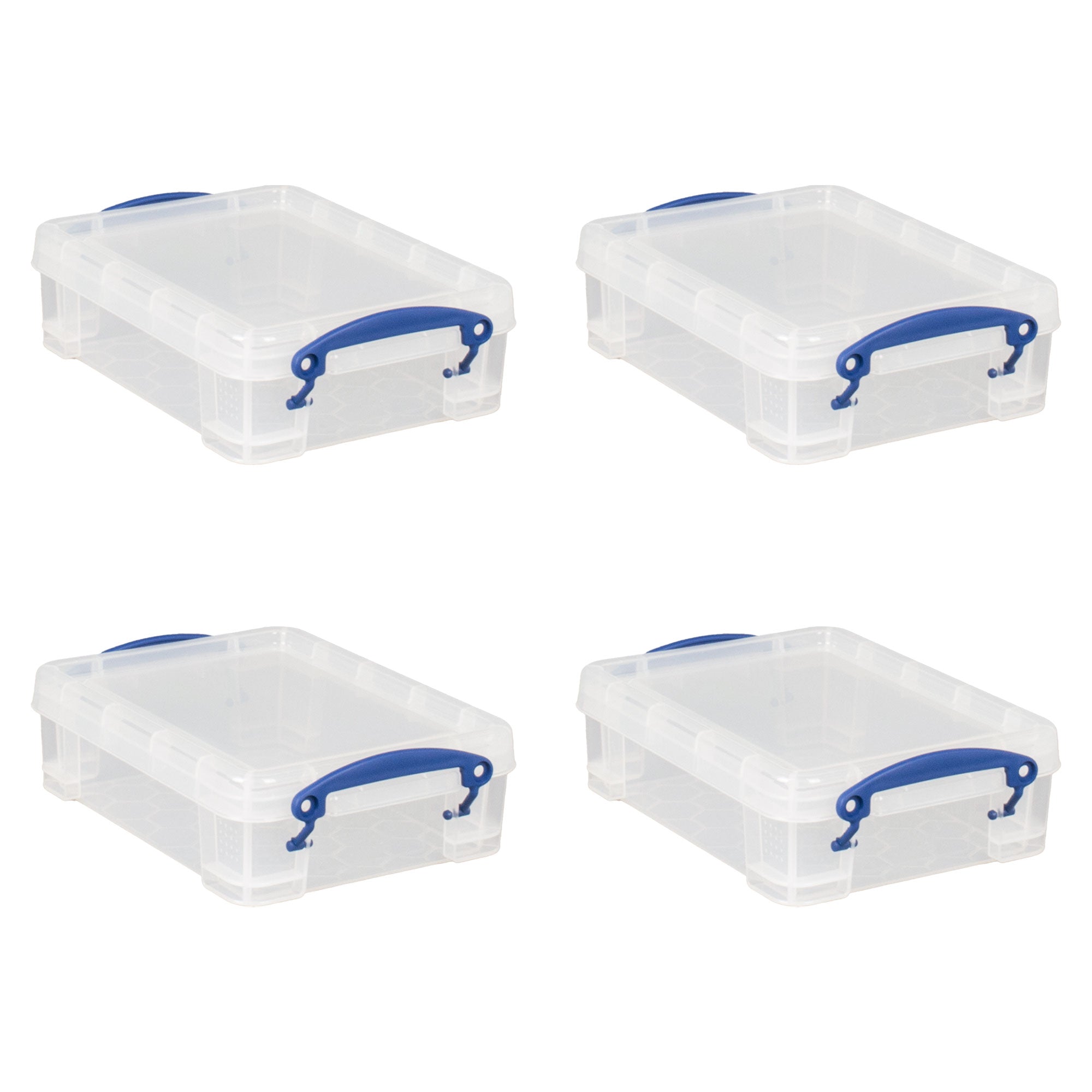 Really Useful Box 1.75L Bin w/Snap Lid & Clip Lock Handle, (4 Pack) (Open Box)