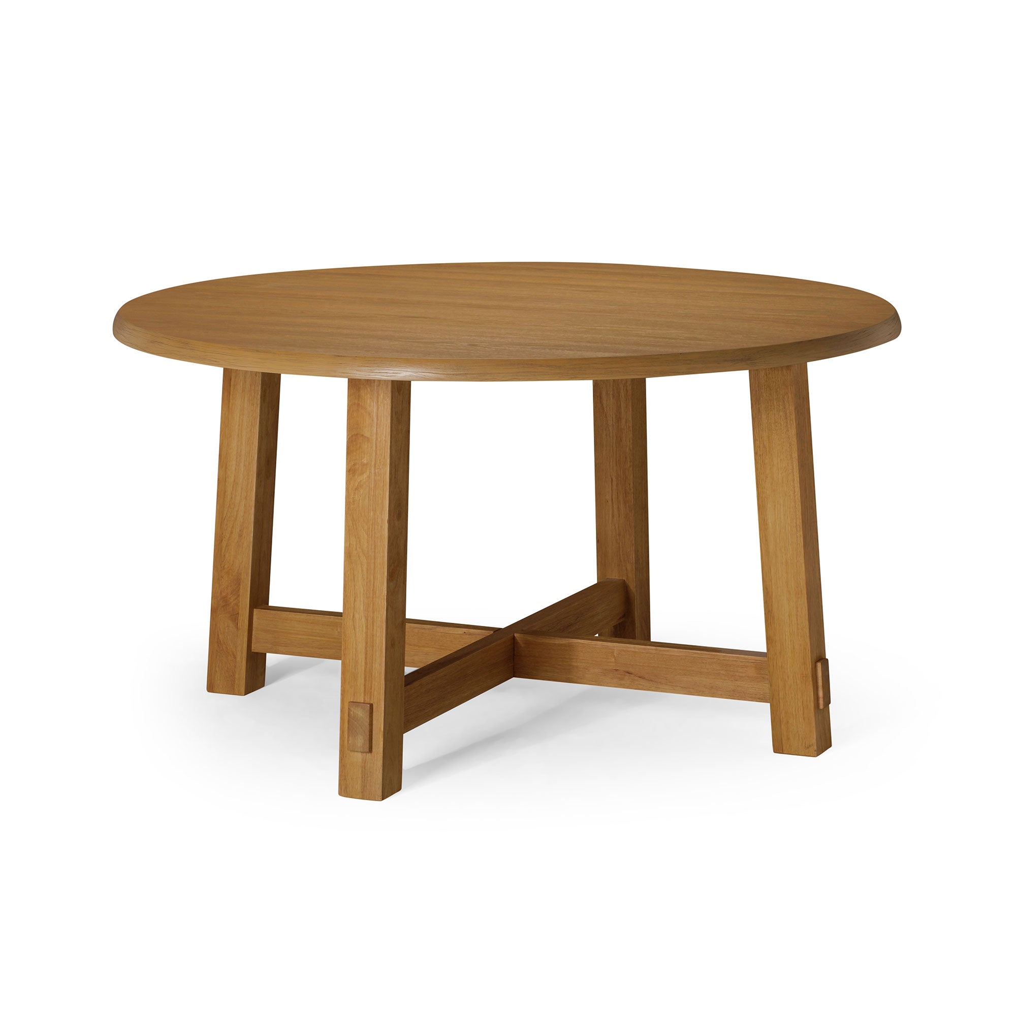 Sasha Organic Round Wooden Dining Table in Weathered Natural Finish