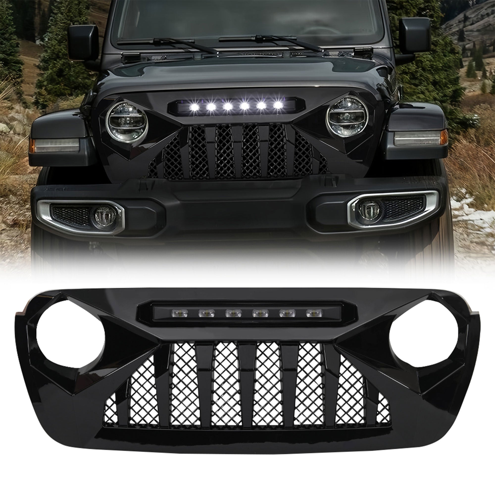 AMERICAN MODIFIED  Shark Grille for 2018+WranglerJL & 2020+GladiatorJT(Open Box)
