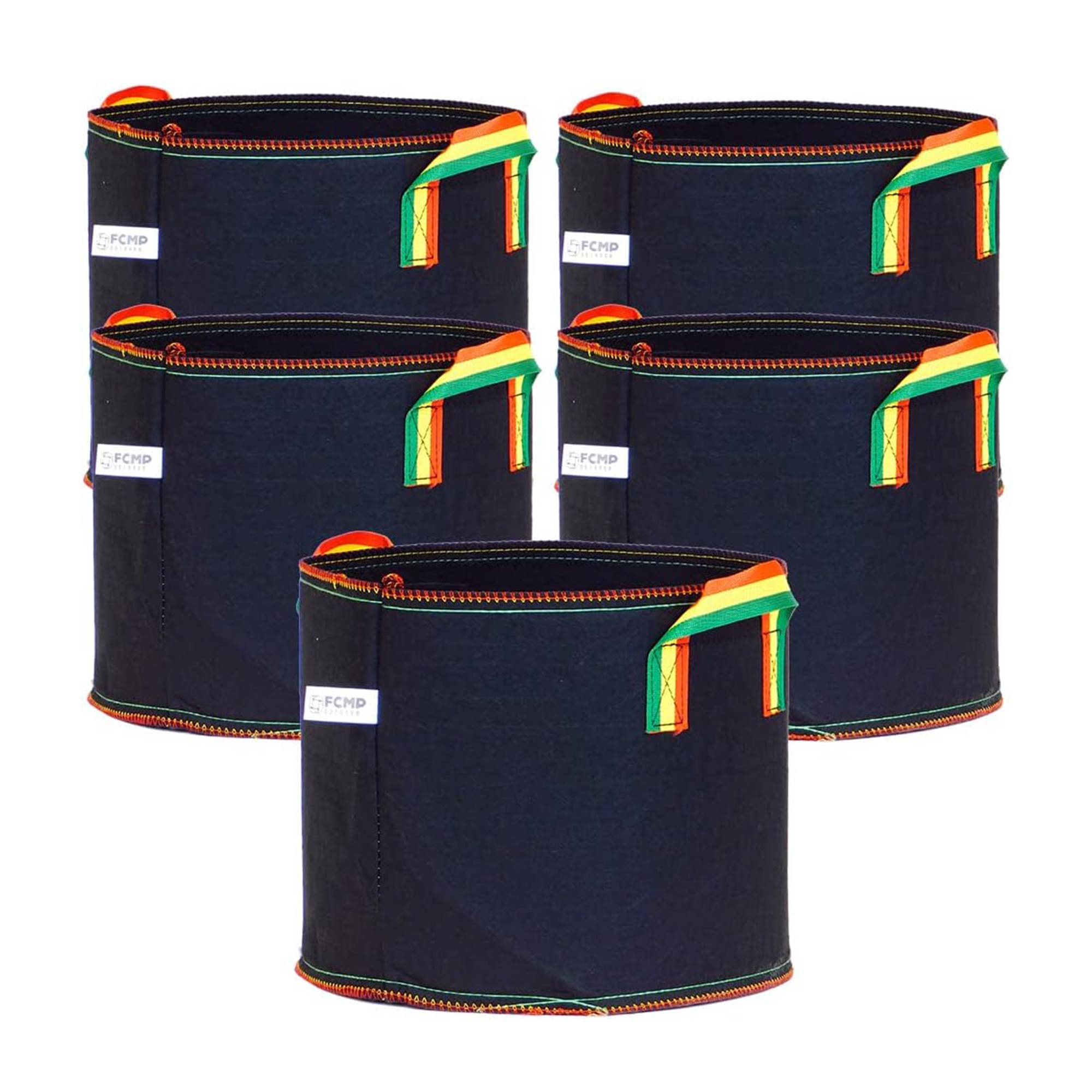 FCMP Outdoor 5 Gal Modern Non Woven Breathable Grow Bags, Multicolor (Open Box)