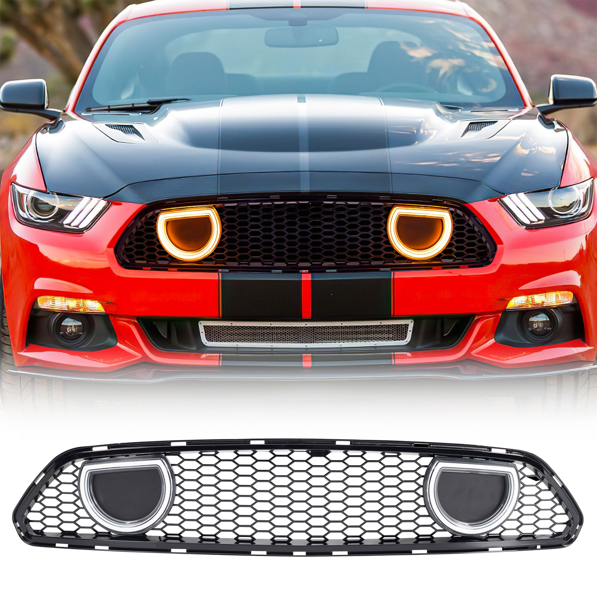 AMERICAN MODIFIED Grille for 15-17 Ford Mustang EcoBoost, GT, & V6 (Open Box)
