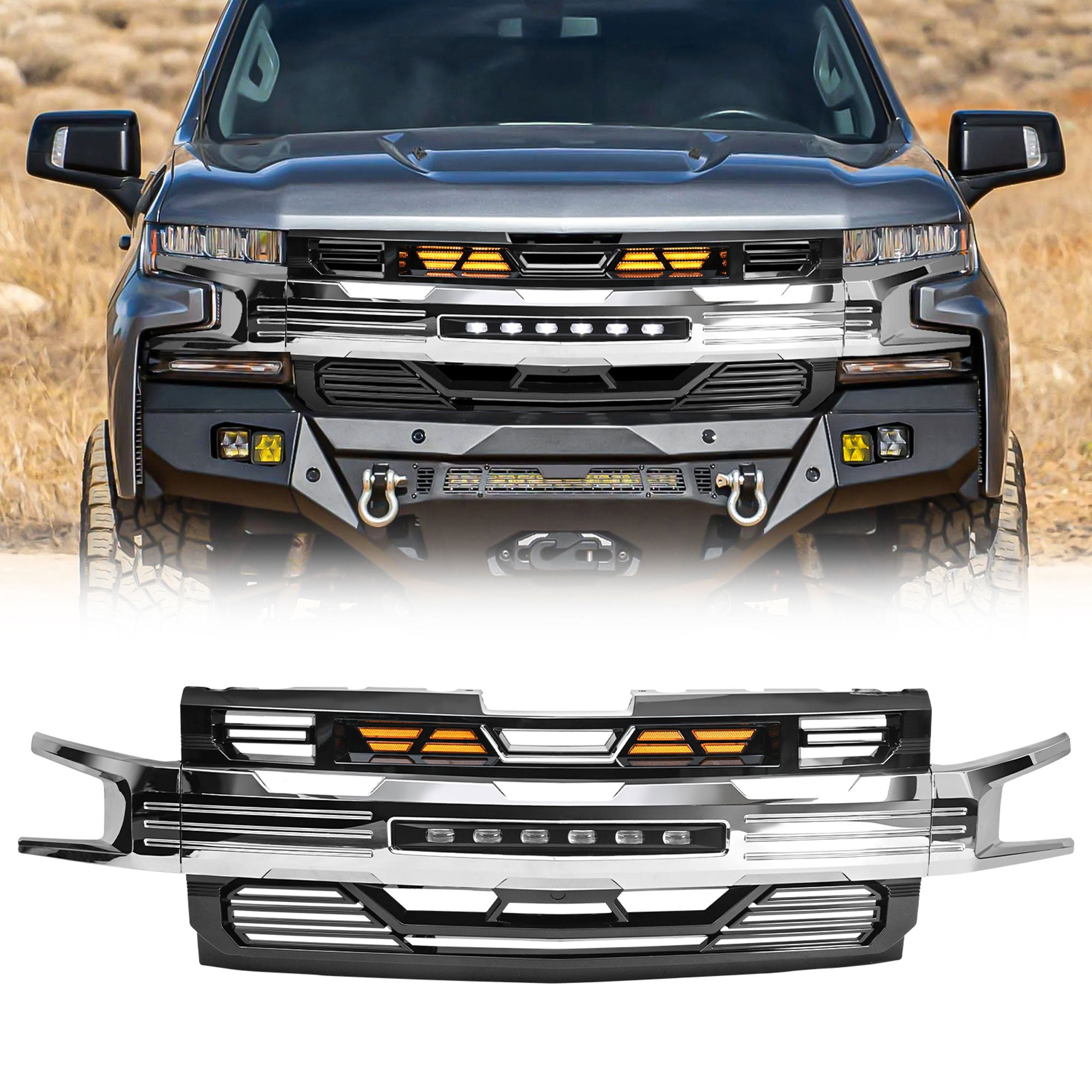 AMERICAN MODIFIED LED Grille w/ LEDs for 19-21 Chevy Silverado 1500 (Open Box)