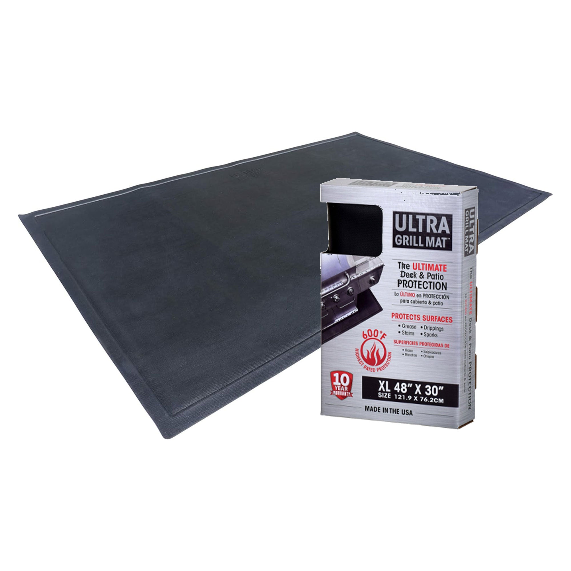 Diversitech Outdoor Gas Grill BBQ and Patio Fire Pit Mat 48"x30" Black(Open Box)