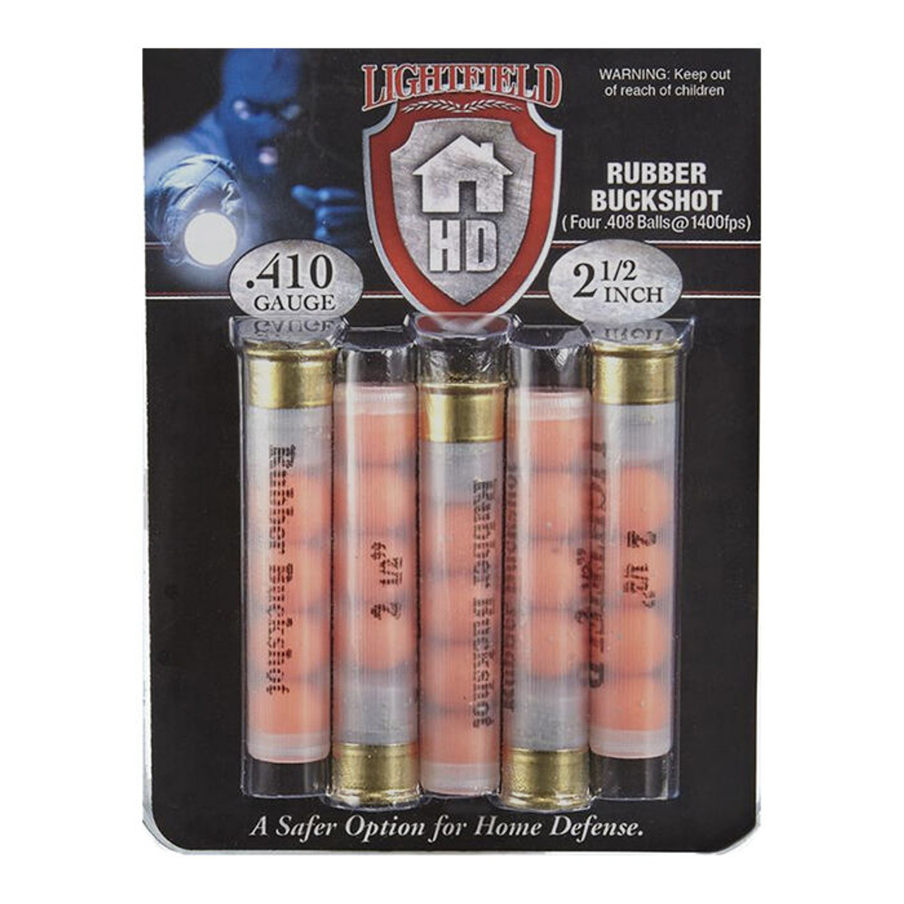 Lightfield 410 GA 2-1/2" Rubber Buckshot Ammo (5)