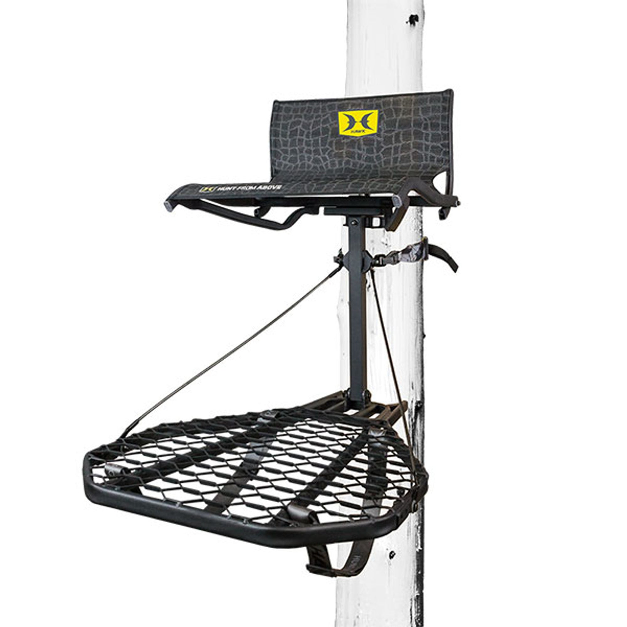 Hawk CRUZR Hang On Stand, Lumbar Seat Hunting Gear with Welded Platform, 34x24"