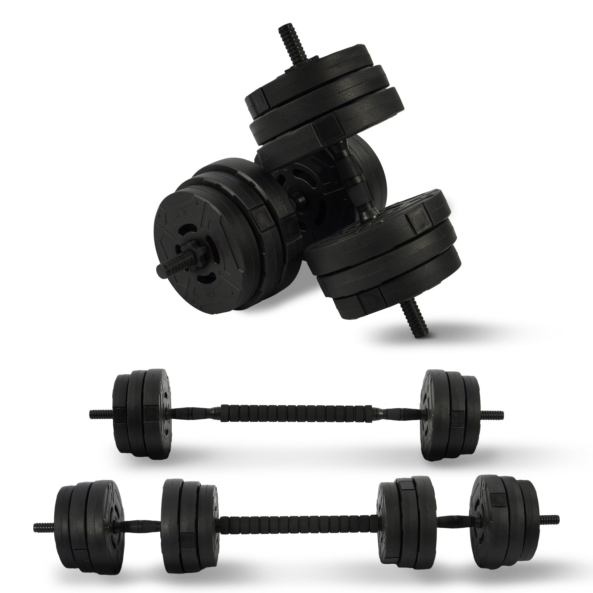 Fitvids 2 in 1 Adjustable Dumbbell Set, 60lbs Free Weights Set with Connector