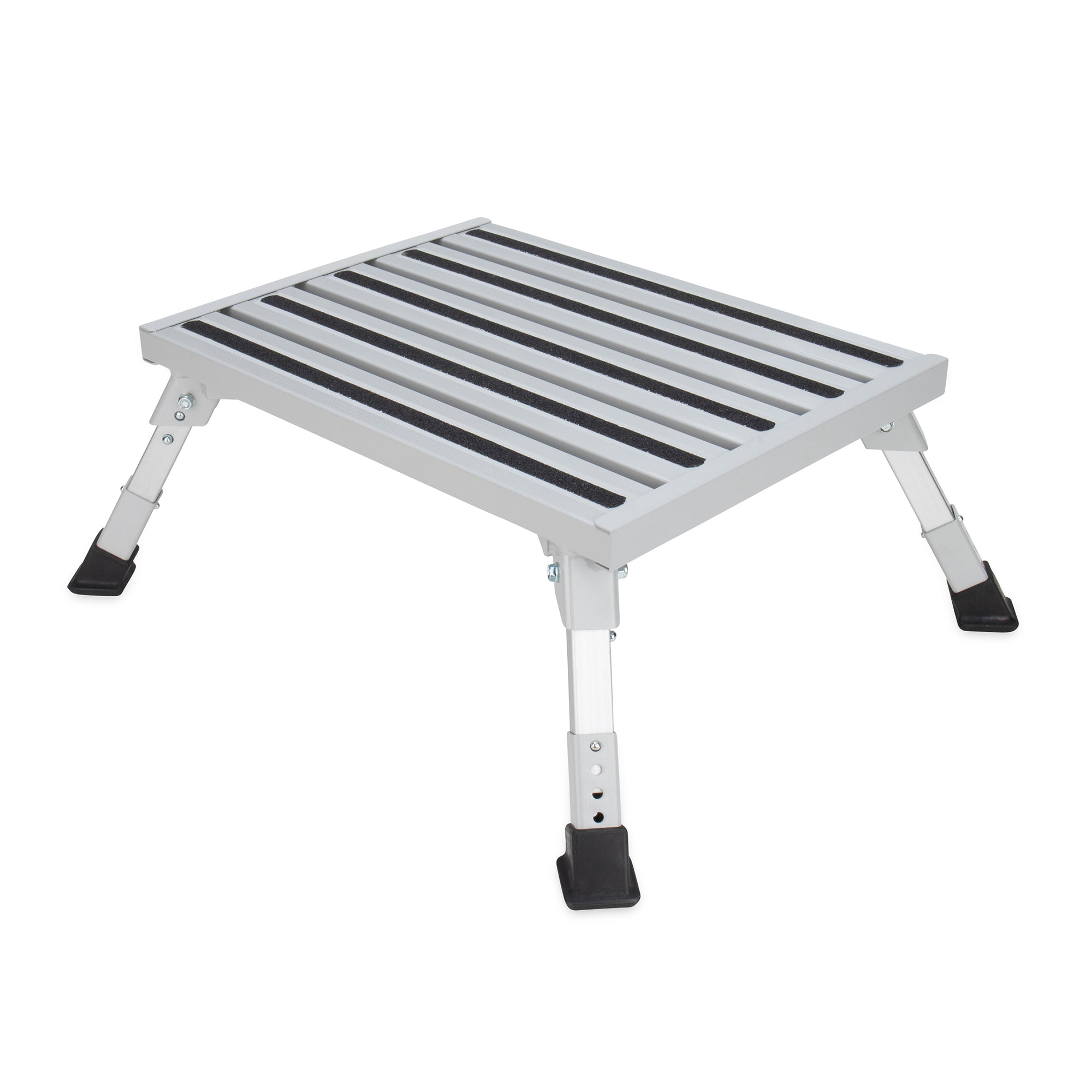 Camco Folding Aluminum Step Stool, Adjustable Height for RV and Trailers (Used)