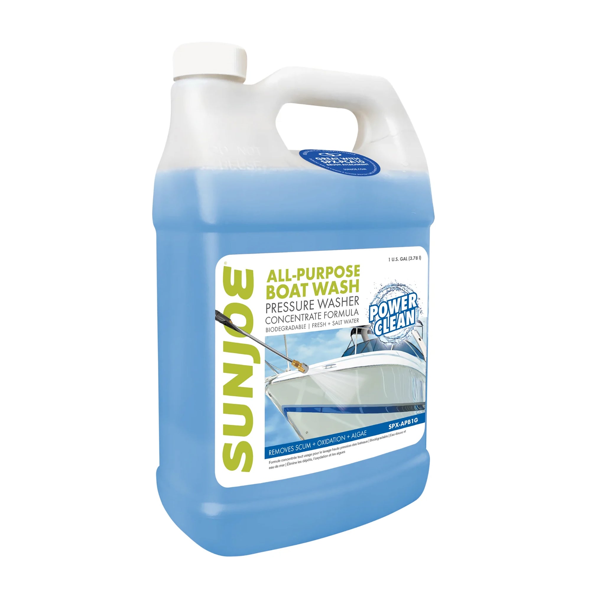 Sun Joe All Purpose Boat Wash Pressure Washer Cleaner Concentrate, 1 Gal, APBW1G