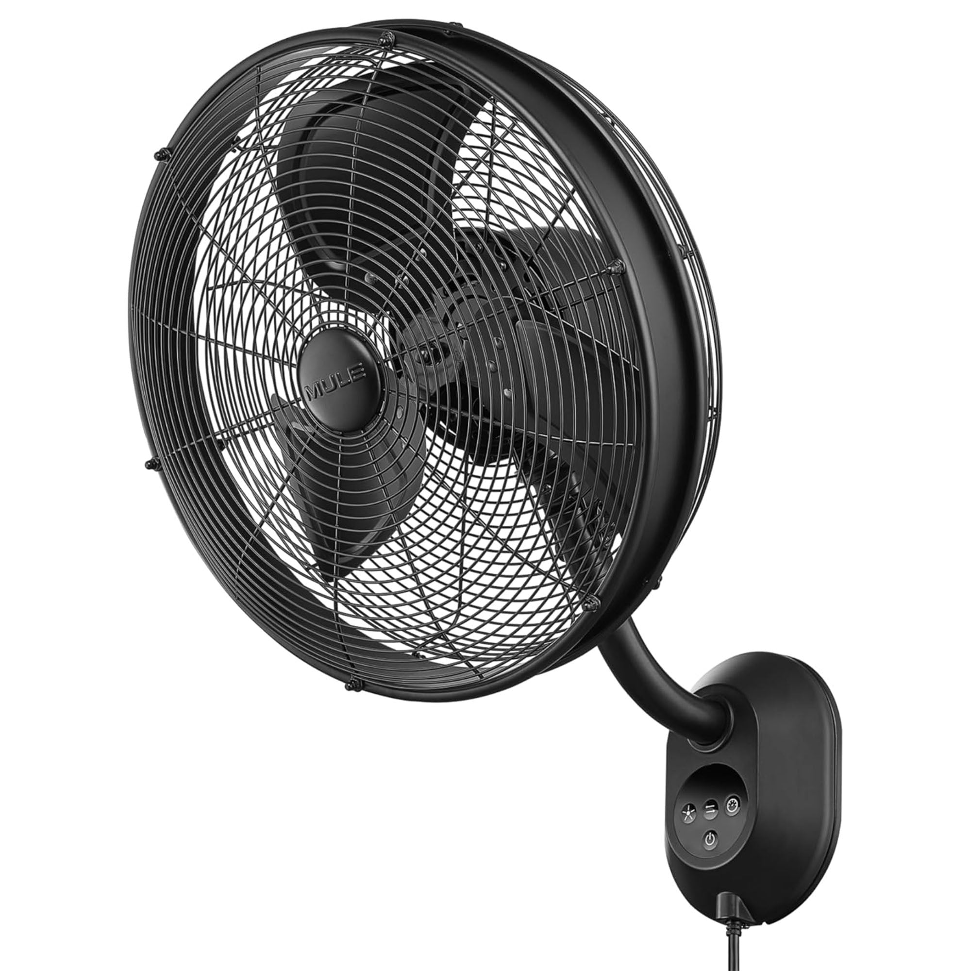 Mule Oscillating Fan w/ Remote, 18 Inch Wall Mount Fan for Workshop (Open Box)